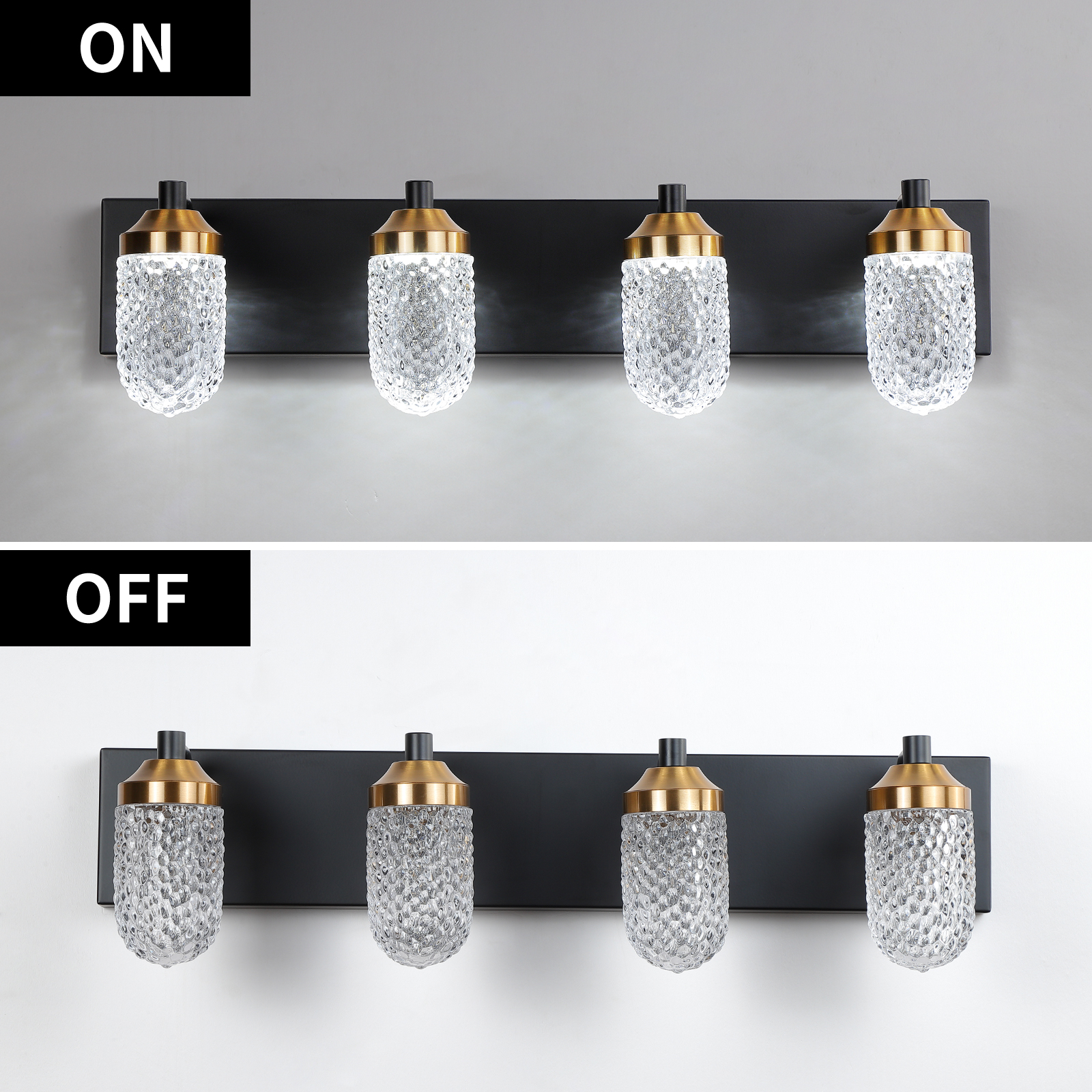 Vanity Lights With 4 LED Bulbs For Bathroom Lighting