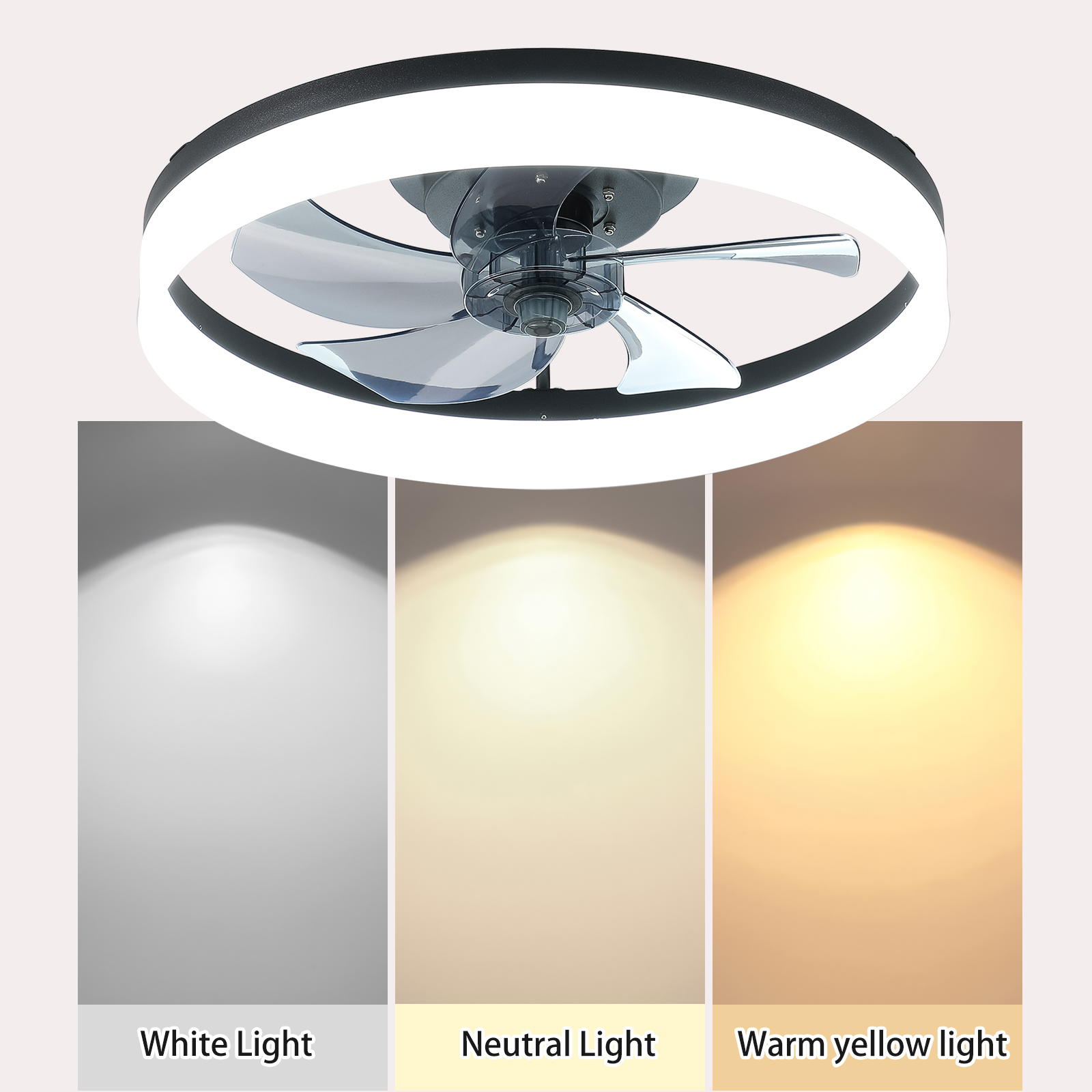 Ceiling Fan with Lights Dimmable LED