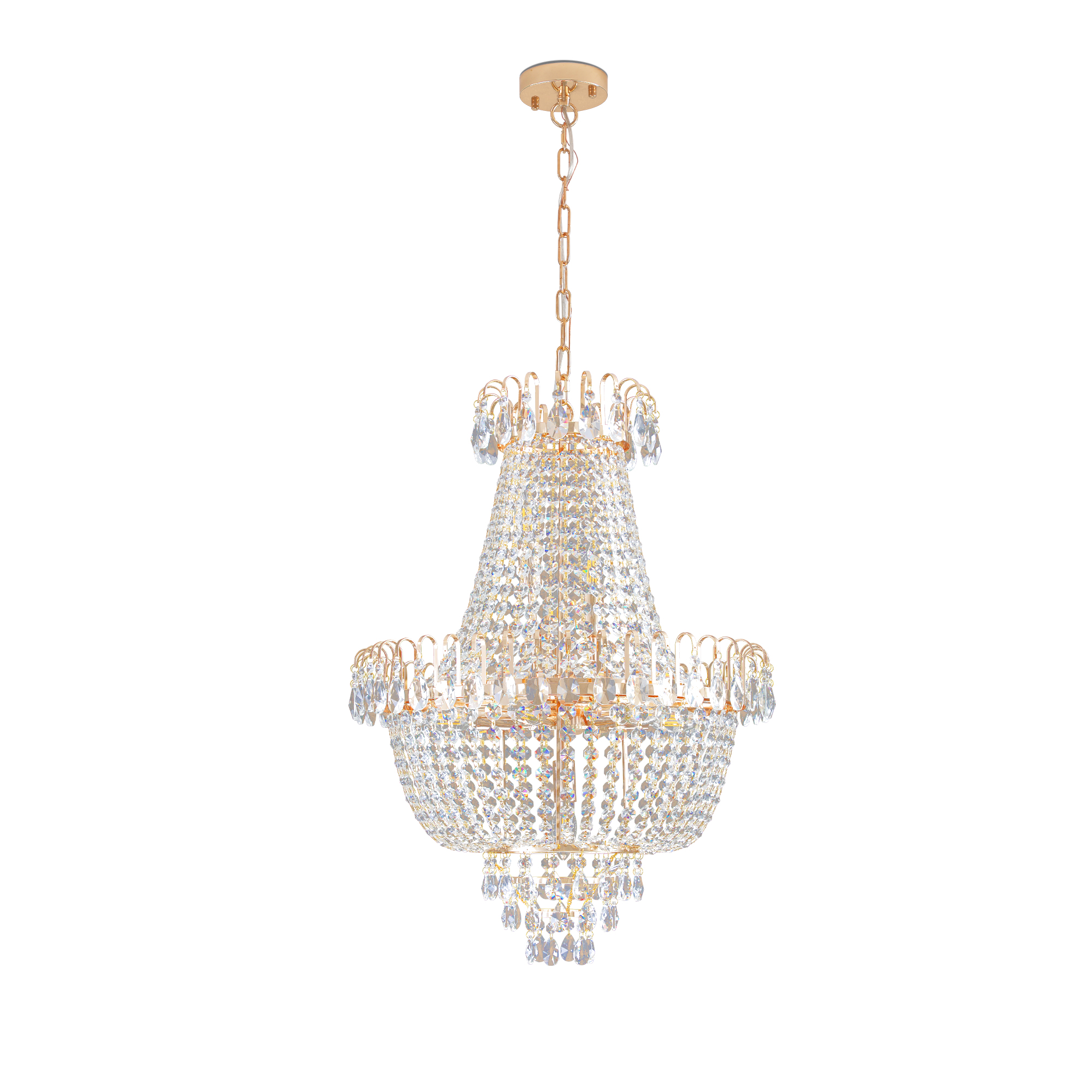 Gold Crystal Chandeliers,Large Contemporary Luxury Ceiling Lighting for Living Room Dining Room Bedroom Hallway (Without Bulb)