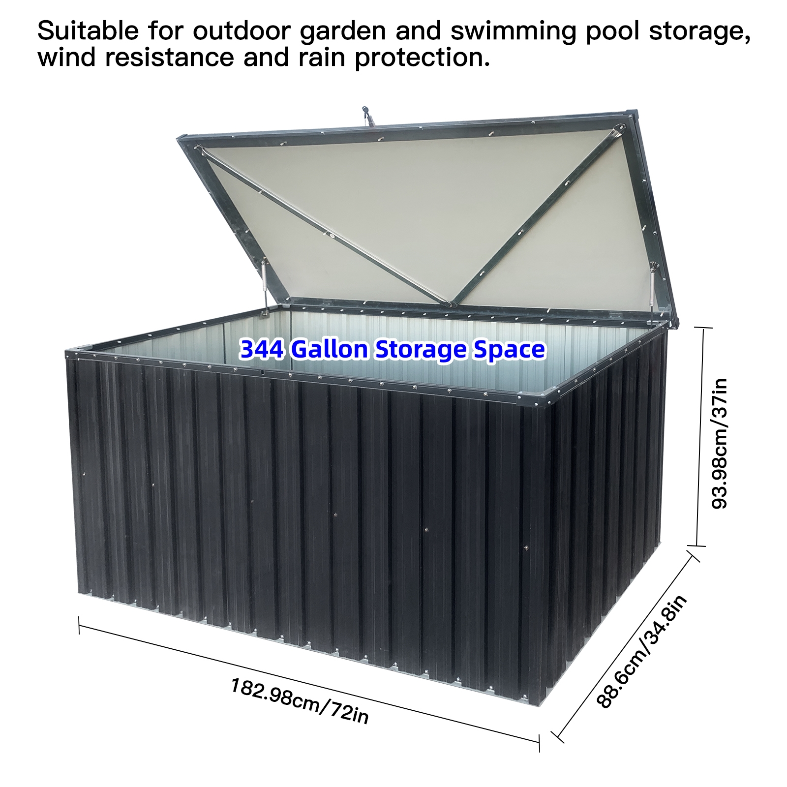 Metal Storage Box Store Large Out Door Use