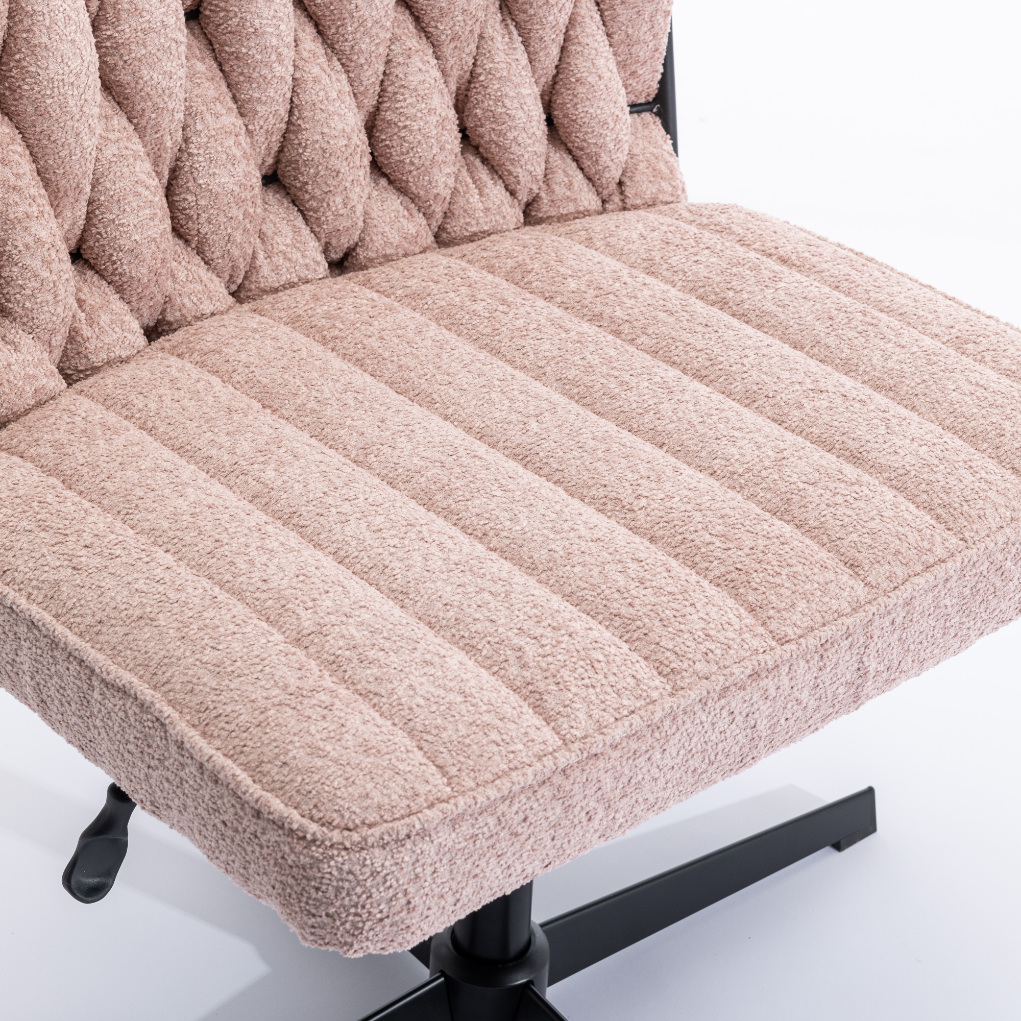 Armless Office Desk Chair No Wheels, PINK