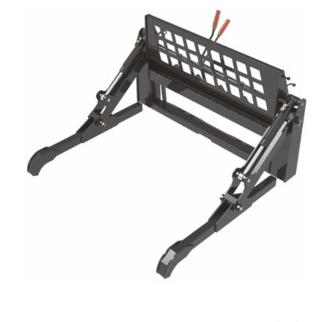 Skid Steer Two-Cylinder Pipe Pallet Fork Grapple