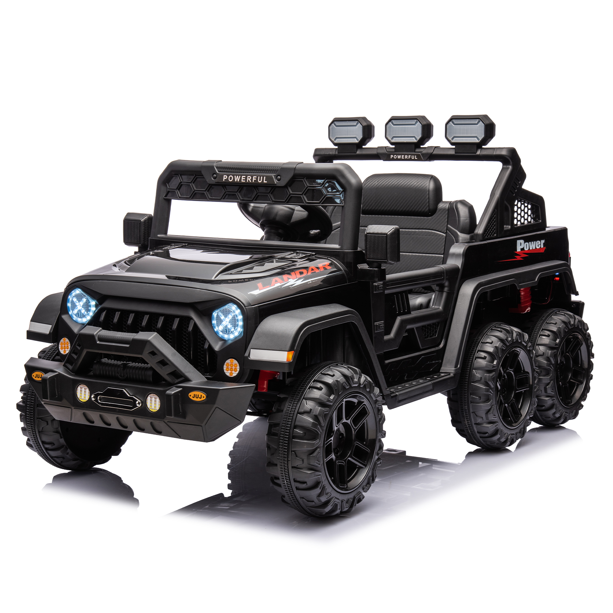 24V Ride On Large PickUp Truck car for Kids,ride On 4WD Toys with Remote Control,Parents Can Assist in Driving,Bluetooth music version,Pickup truck design with spacious storage in the rear.