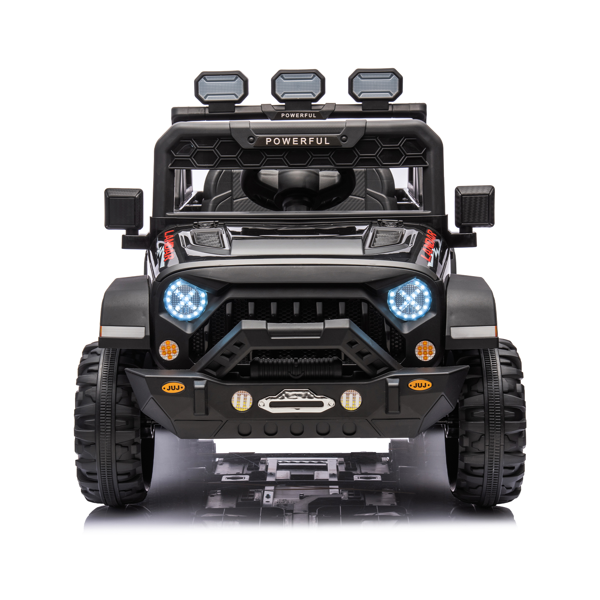 24V Ride On Large PickUp Truck car for Kids,ride On 4WD Toys with Remote Control,Parents Can Assist in Driving,Bluetooth music version,Pickup truck design with spacious storage in the rear.