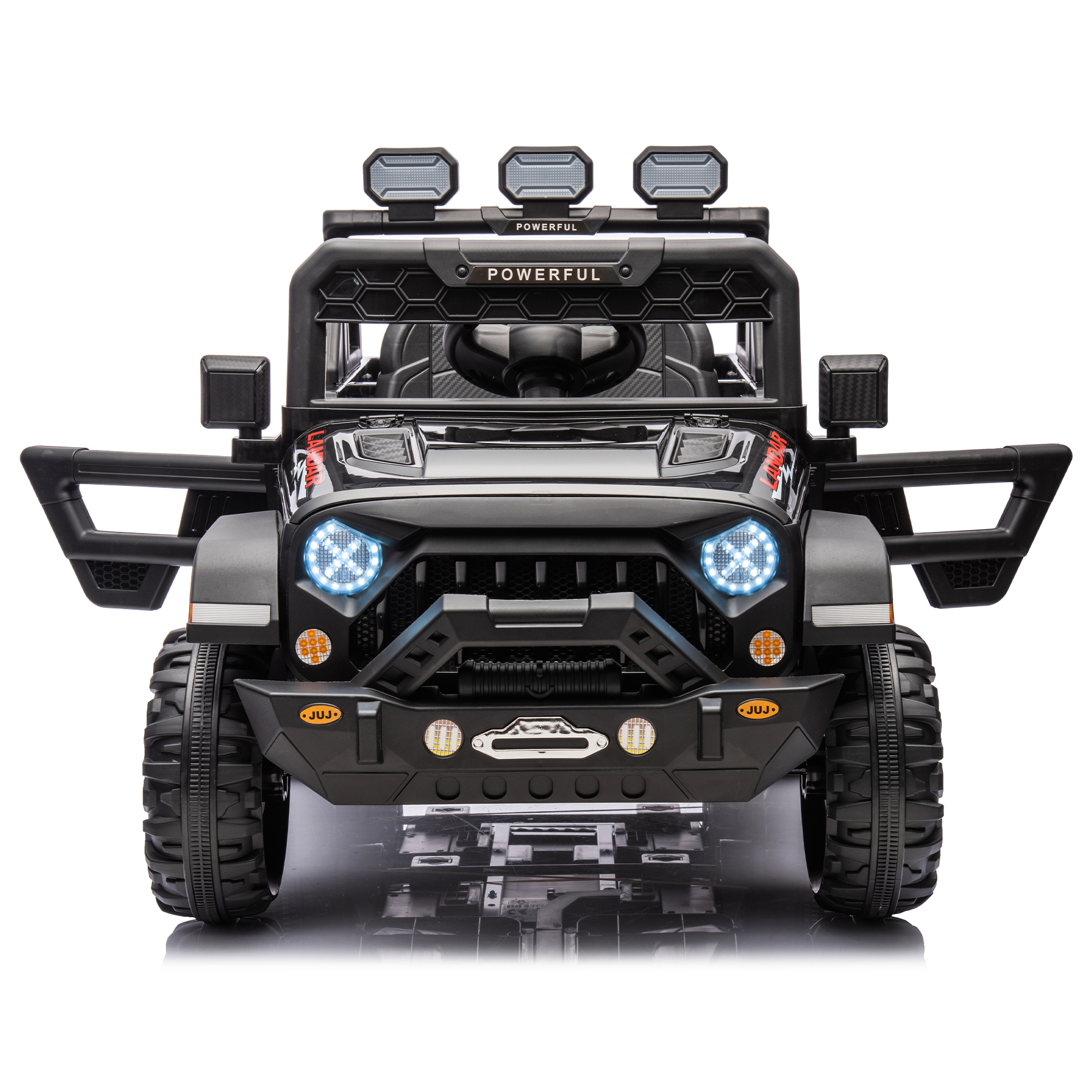 24V Ride On Large PickUp Truck car for Kids,ride On 4WD Toys with Remote Control,Parents Can Assist in Driving,Bluetooth music version,Pickup truck design with spacious storage in the rear.