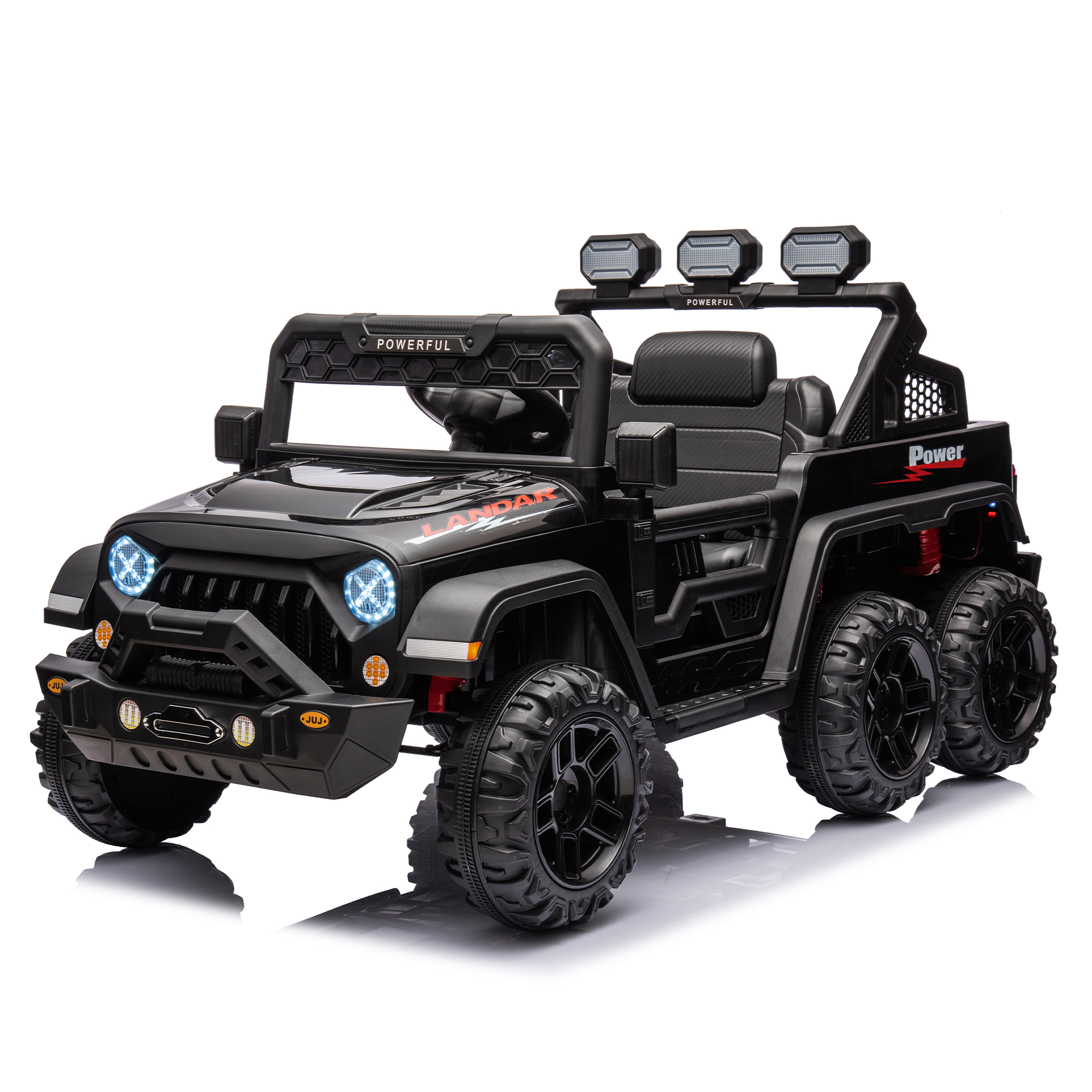 24V Ride On Large PickUp Truck car for Kids,ride On 4WD Toys with Remote Control,Parents Can Assist in Driving,Bluetooth music version,Pickup truck design with spacious storage in the rear.