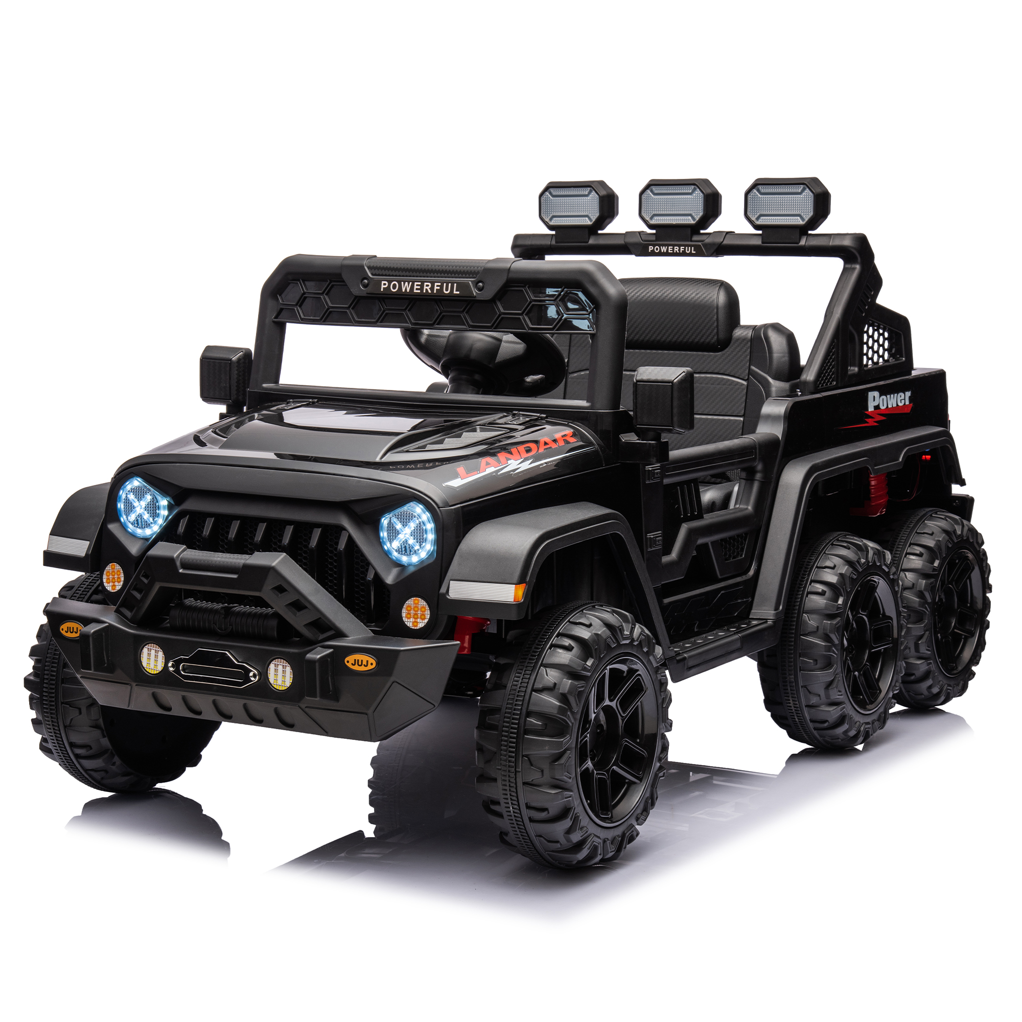 24V Ride On Large PickUp Truck car for Kids,ride On 4WD Toys with Remote Control,Parents Can Assist in Driving,Bluetooth music version,Pickup truck design with spacious storage in the rear.