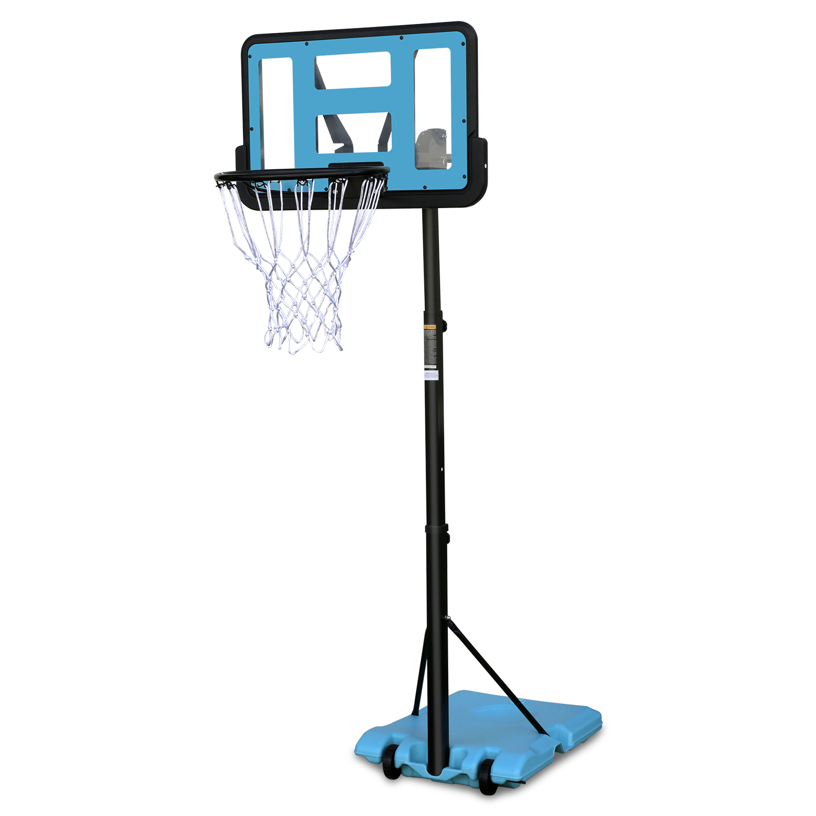 Use for Outdoor Height Adjustable 4.8 to 7.7ft Basketball Hoop 44 Inch Backboard Portable Basketball Goal System with Stable Base and Wheels