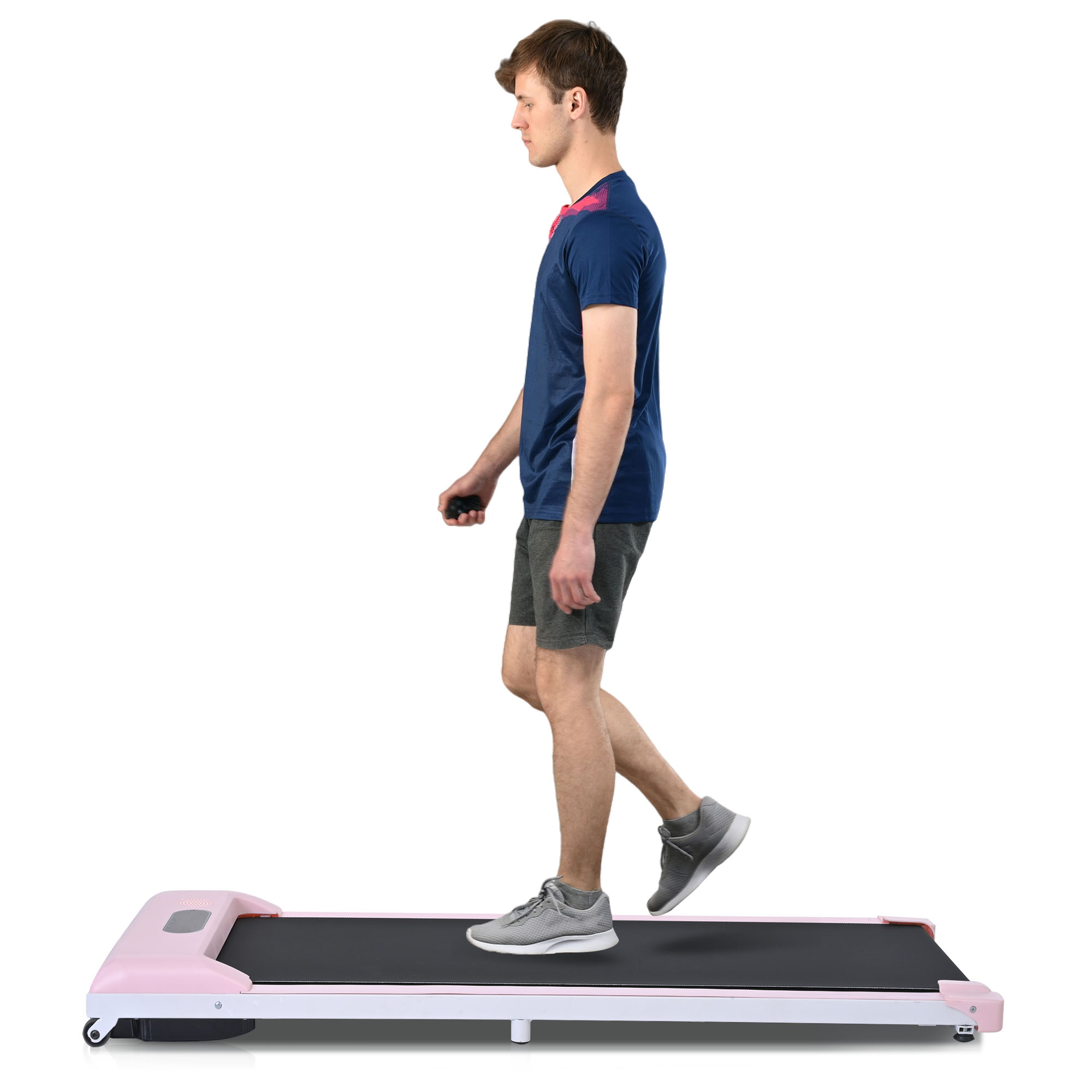 2 in 1 Under Desk Electric Treadmill 2.5HP, Remote Control, Display, Walking Jogging Running Machine Fitness Equipment for Home Gym Office