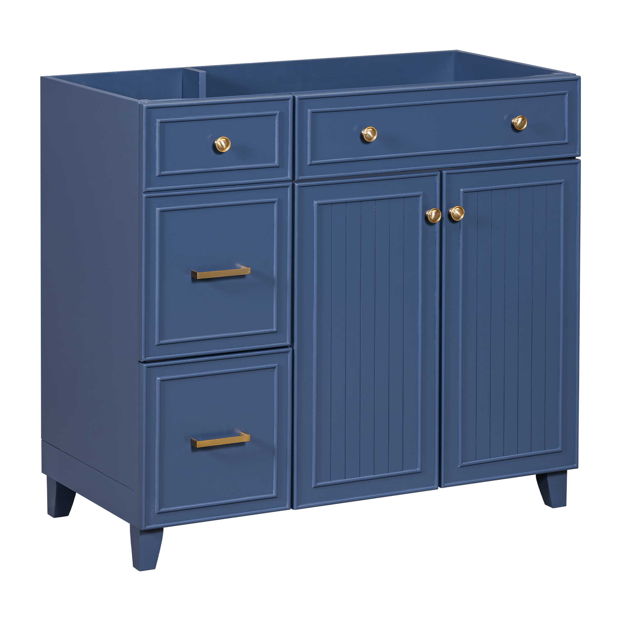 [Cabinet Only] 36" Blue Bathroom Vanity(Sink not included)