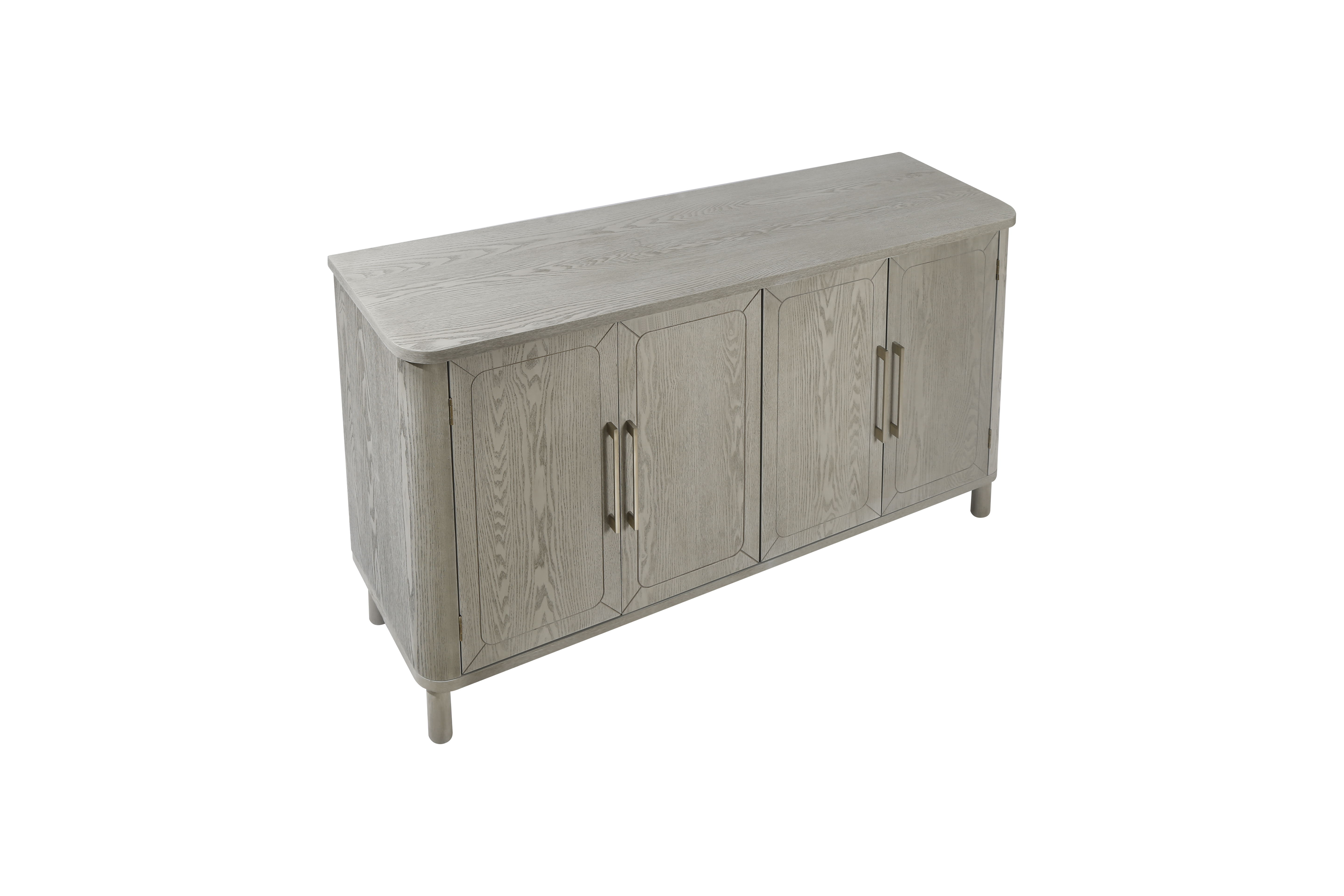 Four Door Storage Cabinet With Curved Countertop(GRAT)