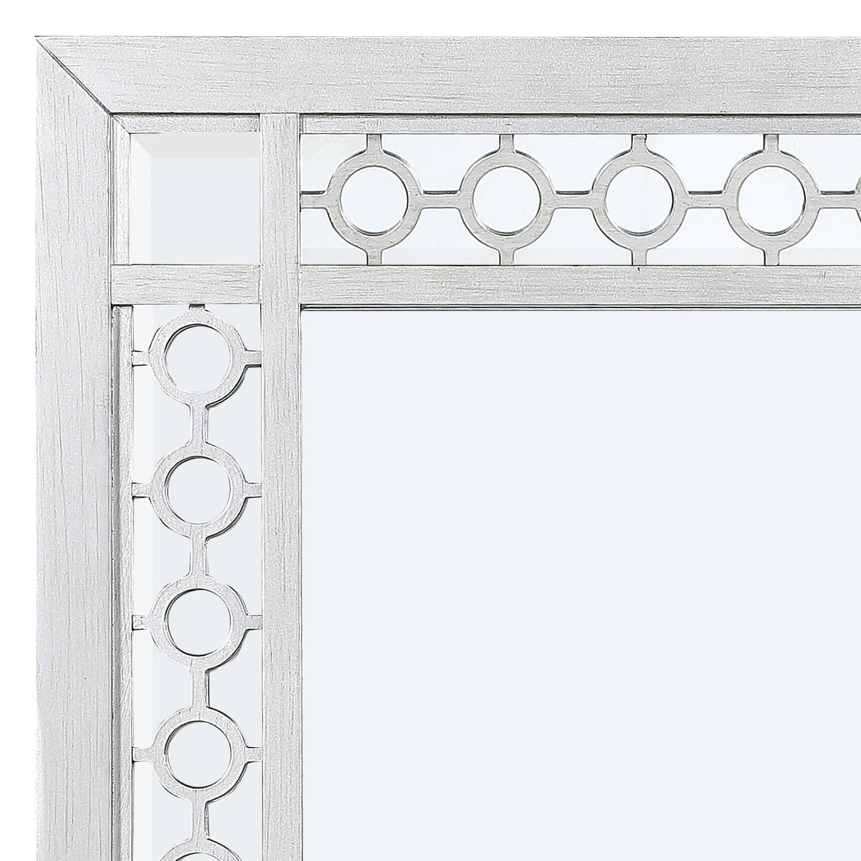 ACME Varian Mirror, Mirrored & Antique Platinum 66158