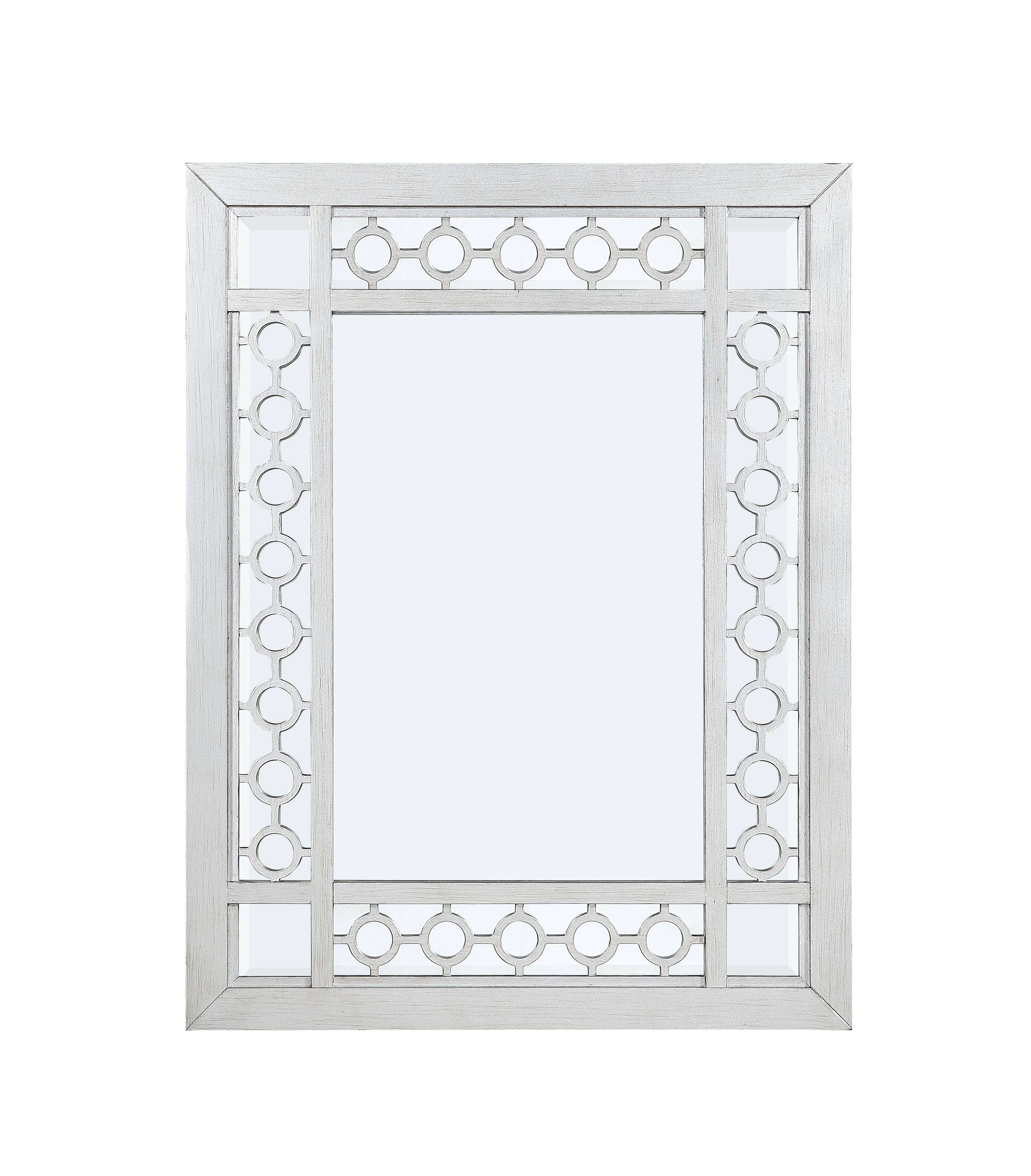 ACME Varian Mirror, Mirrored & Antique Platinum 66158