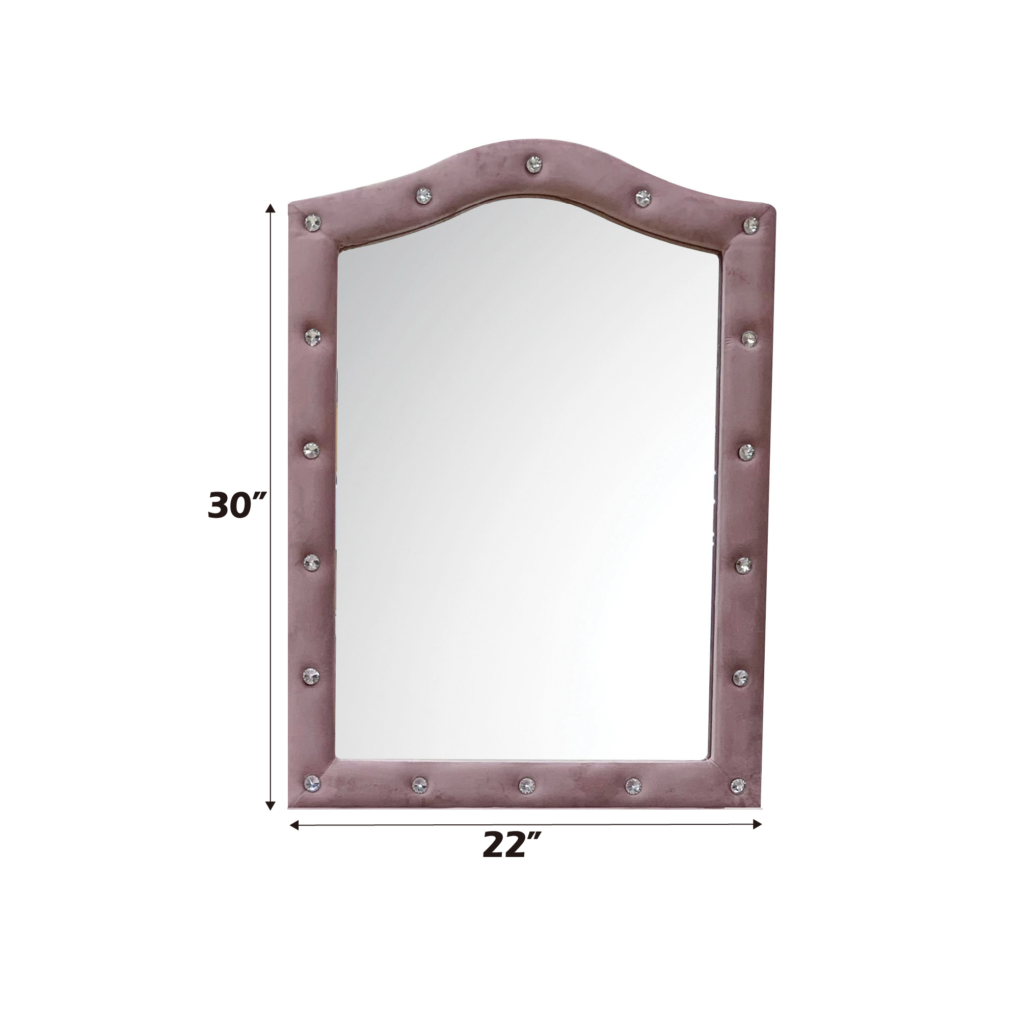 ACME Reggie Mirror, Pink Fabric 30824