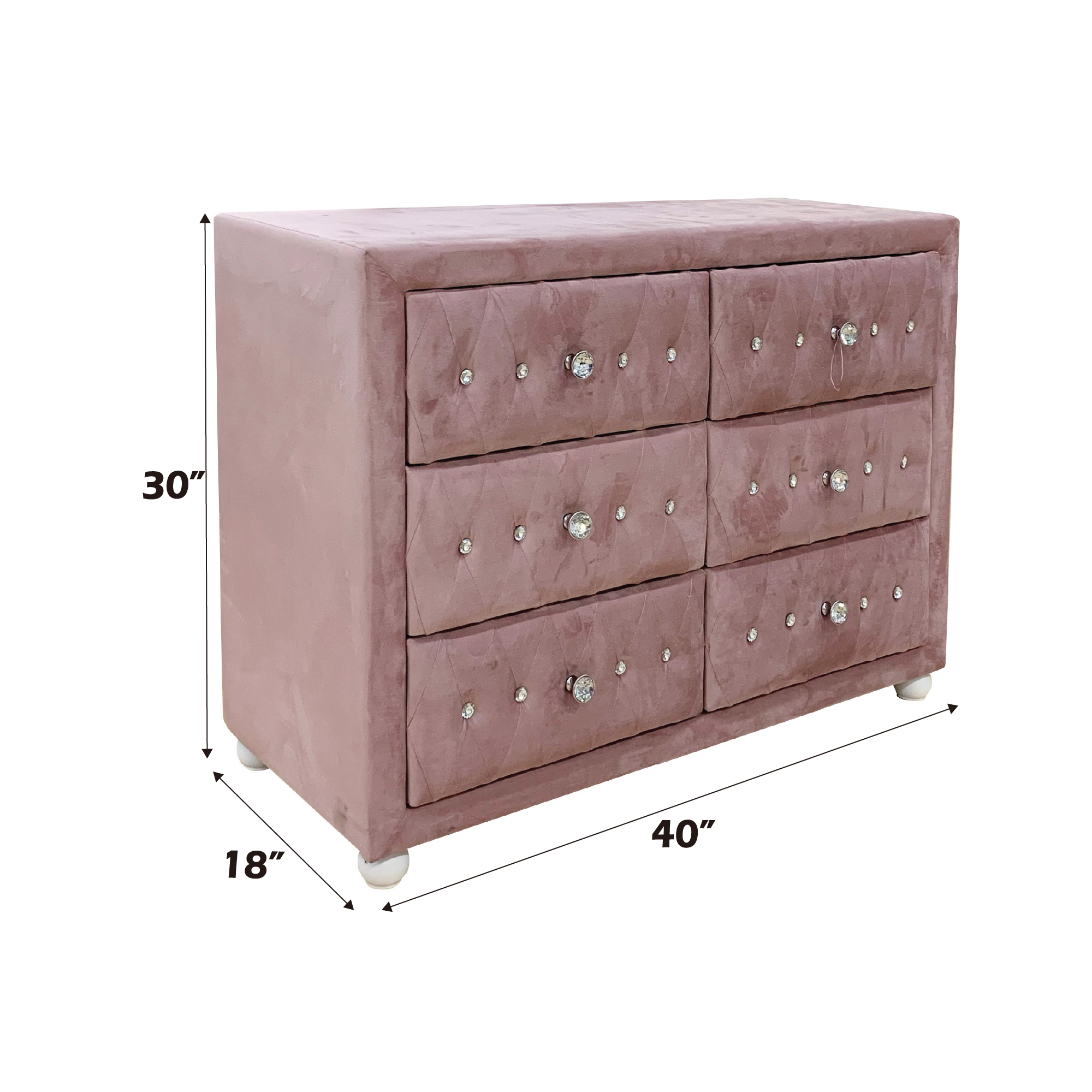 ACME Reggie Dresser, Pink Fabric 30825