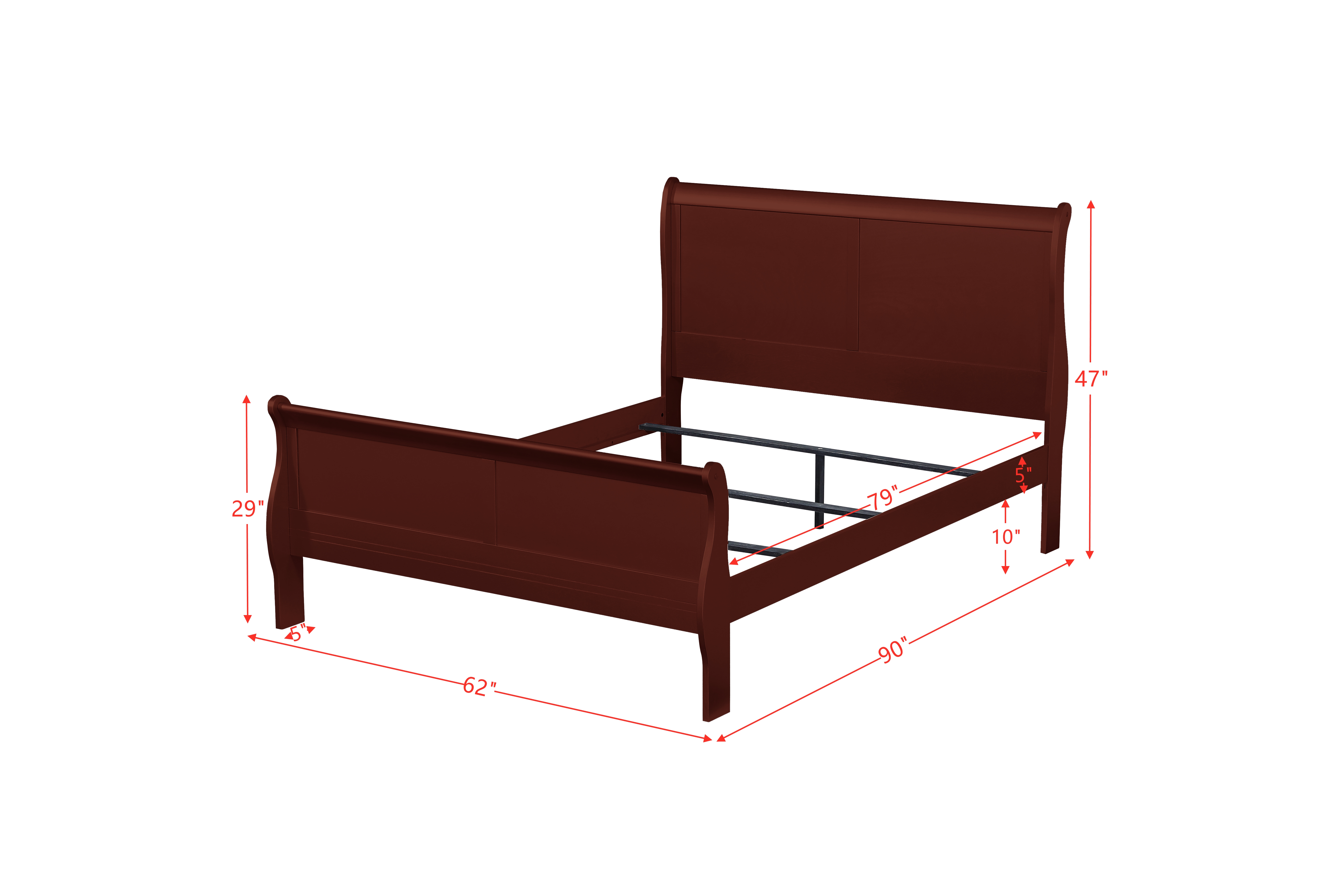 ACME Louis Philippe Queen Bed in Cherry 23750Q