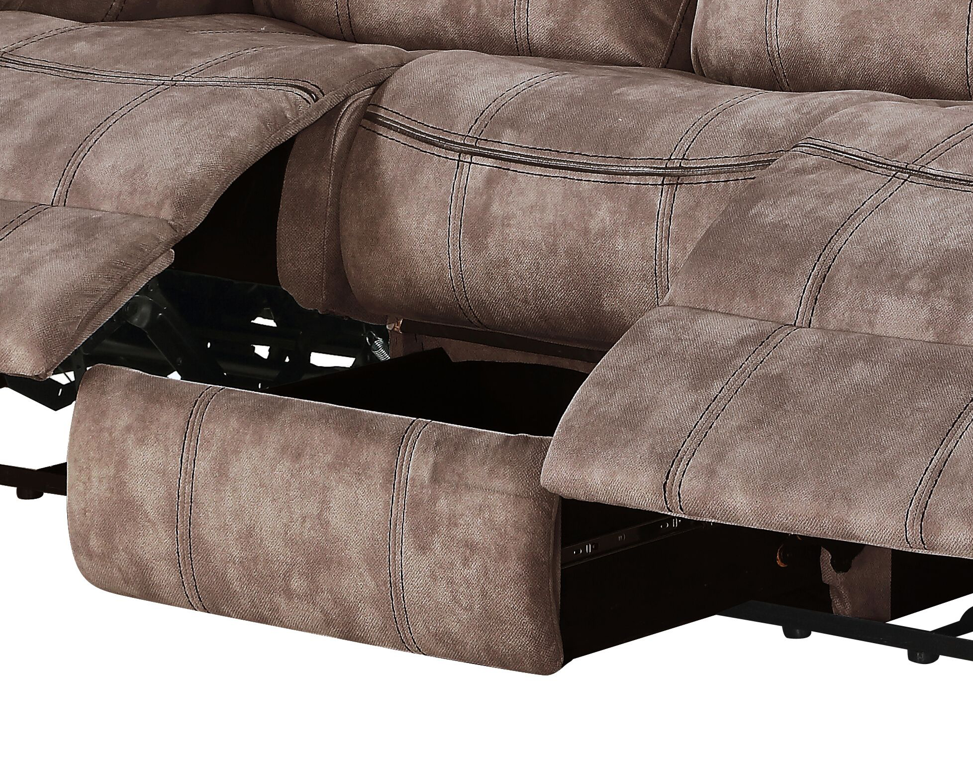 ACME Zubaida Sofa (Glider & Motion), 2-Tone Chocolate Velvet 55020