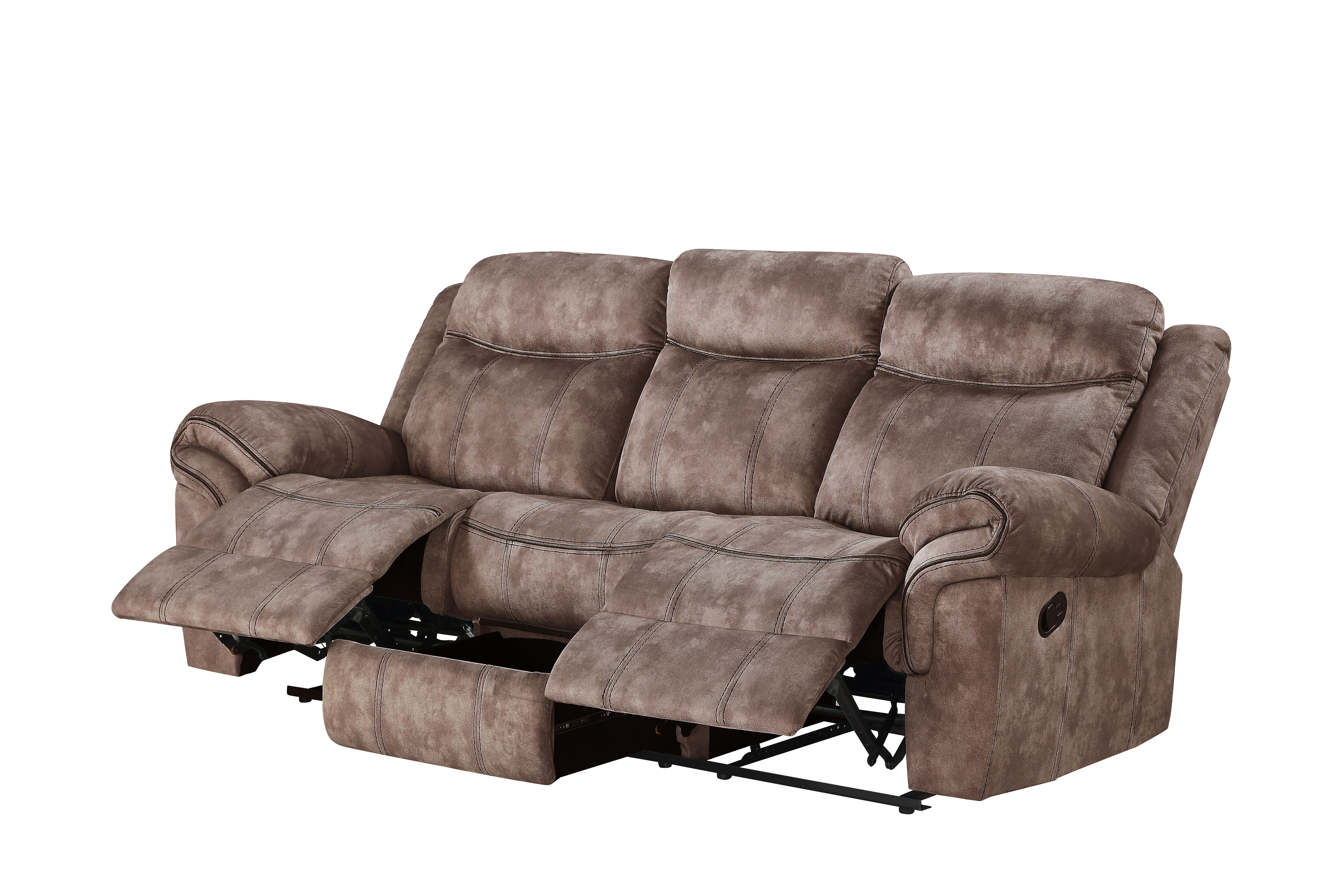 ACME Zubaida Sofa (Glider & Motion), 2-Tone Chocolate Velvet 55020