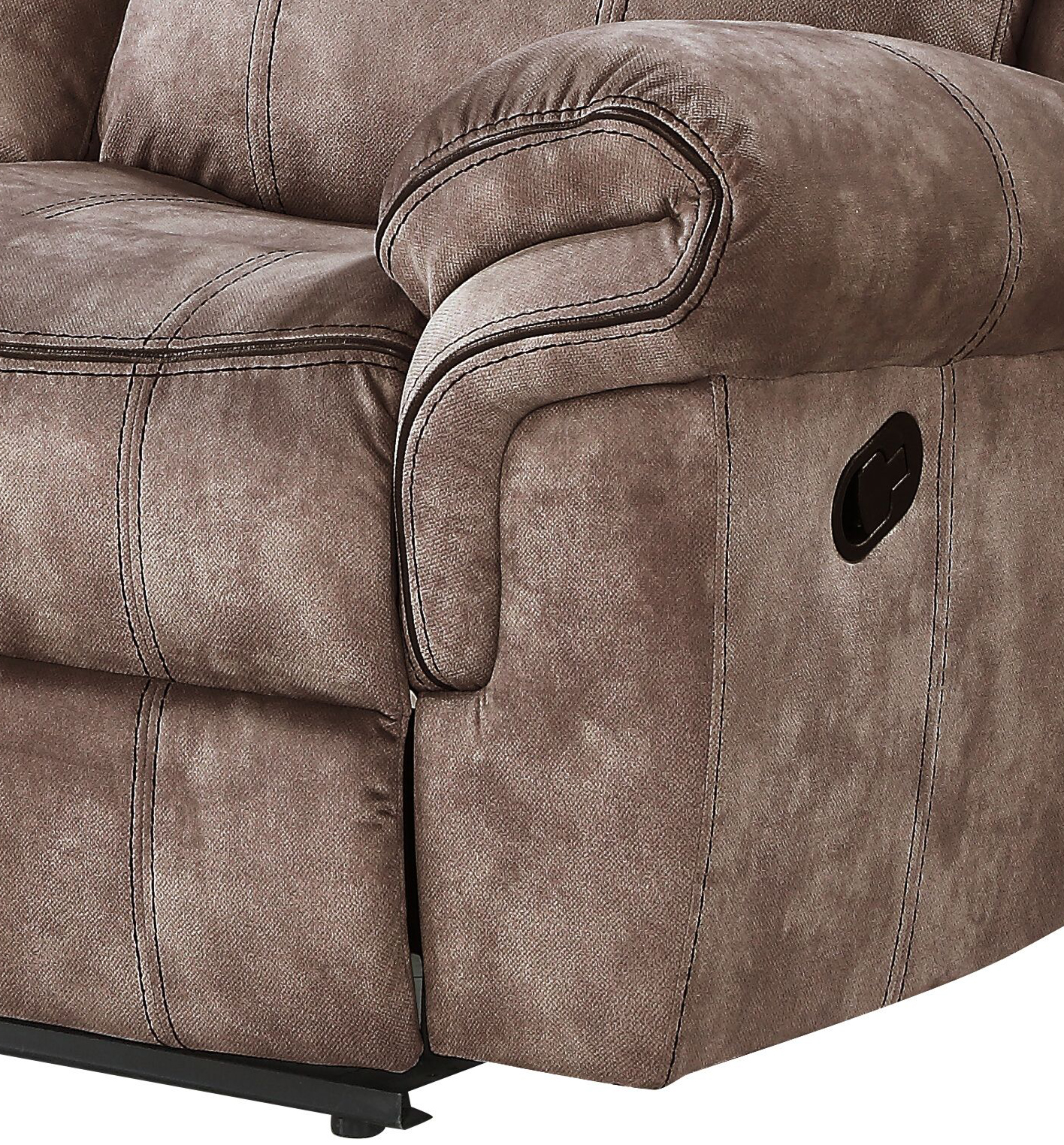 ACME Zubaida Sofa (Glider & Motion), 2-Tone Chocolate Velvet 55020