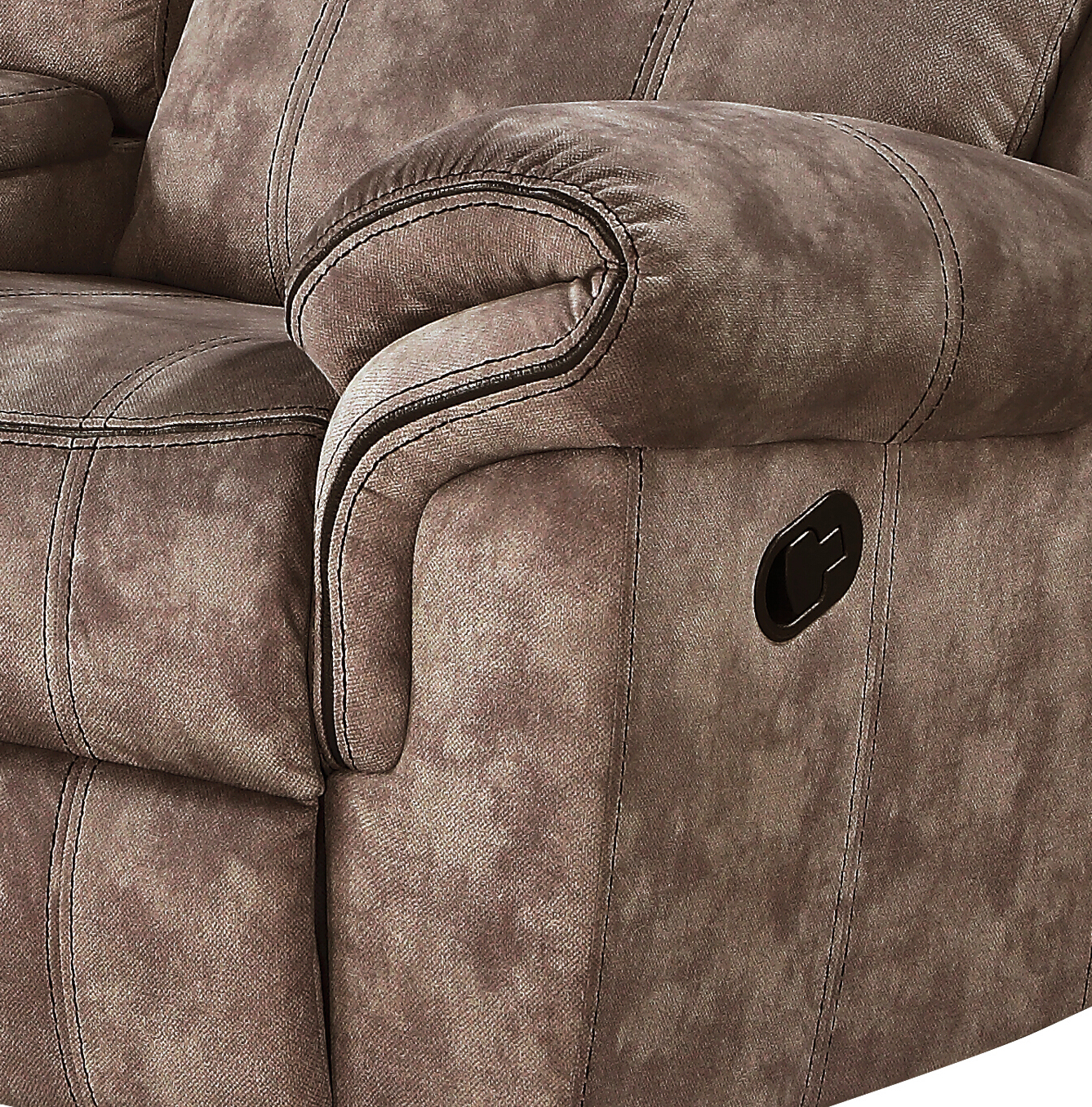 ACME Zubaida Loveseat w/Console (Glider & Motion), 2-Tone Chocolate Velvet 55021