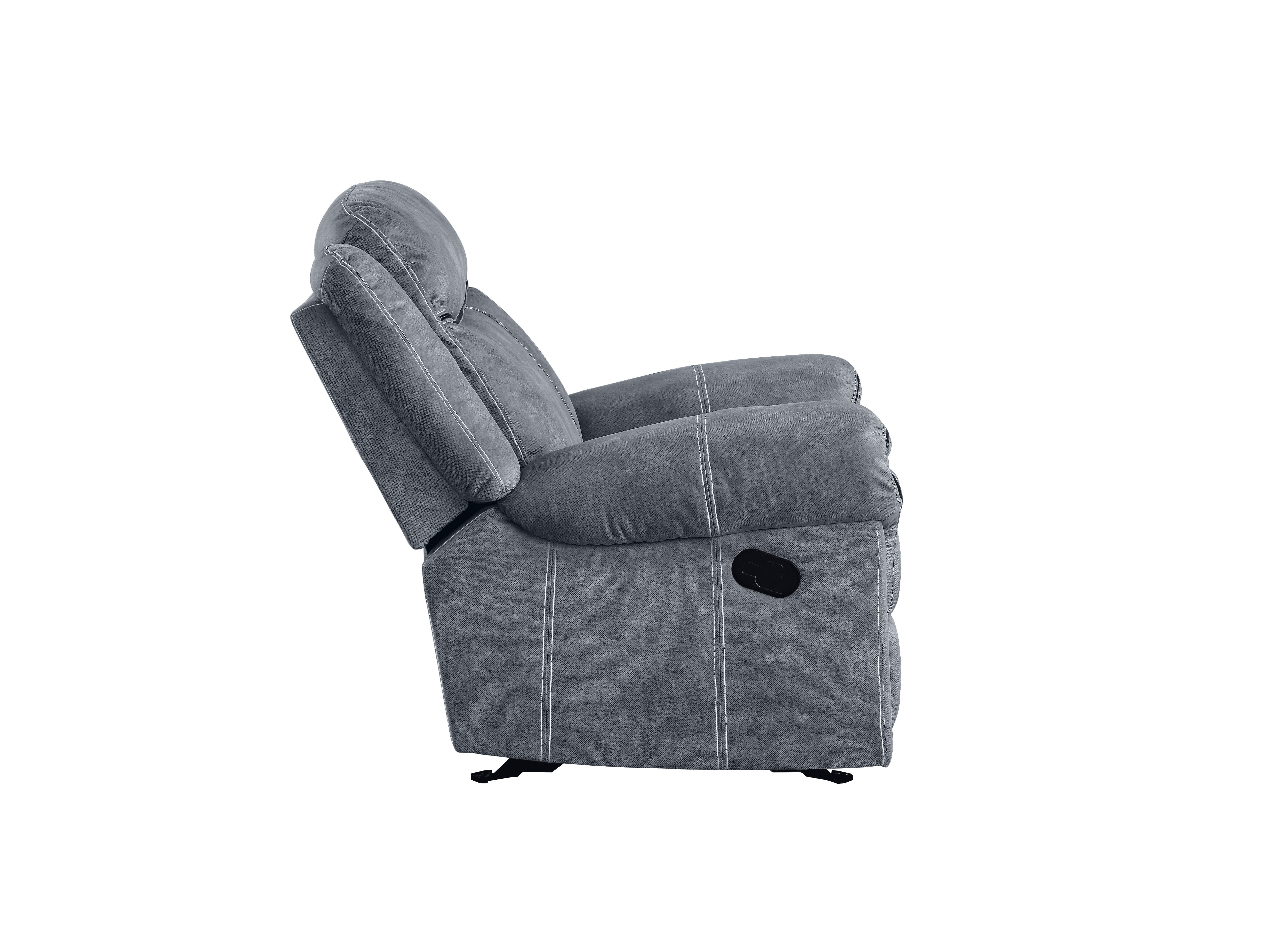 ACME Zubaida Sofa (Glider & Motion), 2-Tone Gray Velvet 55025