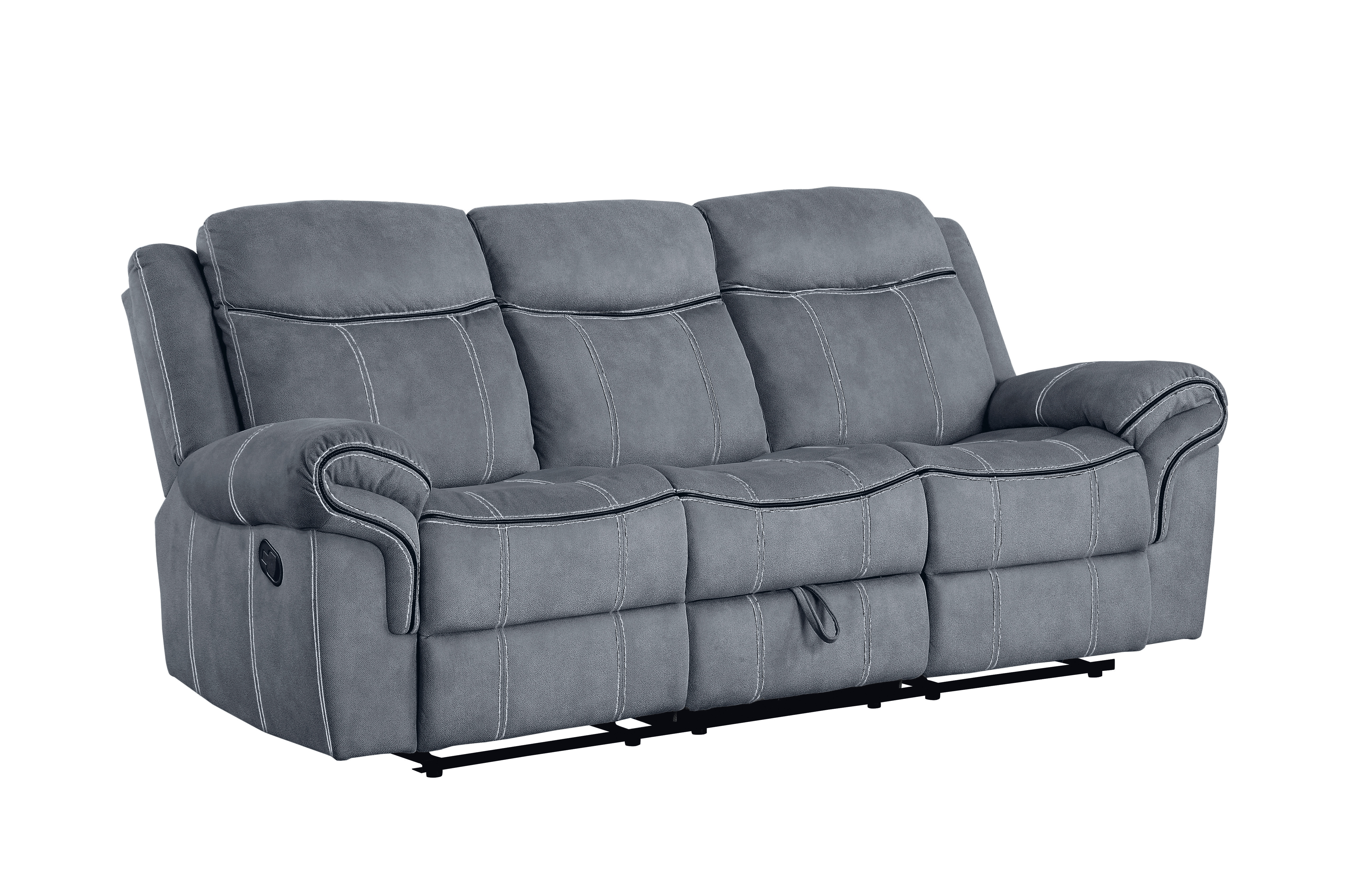 ACME Zubaida Sofa (Glider & Motion), 2-Tone Gray Velvet 55025