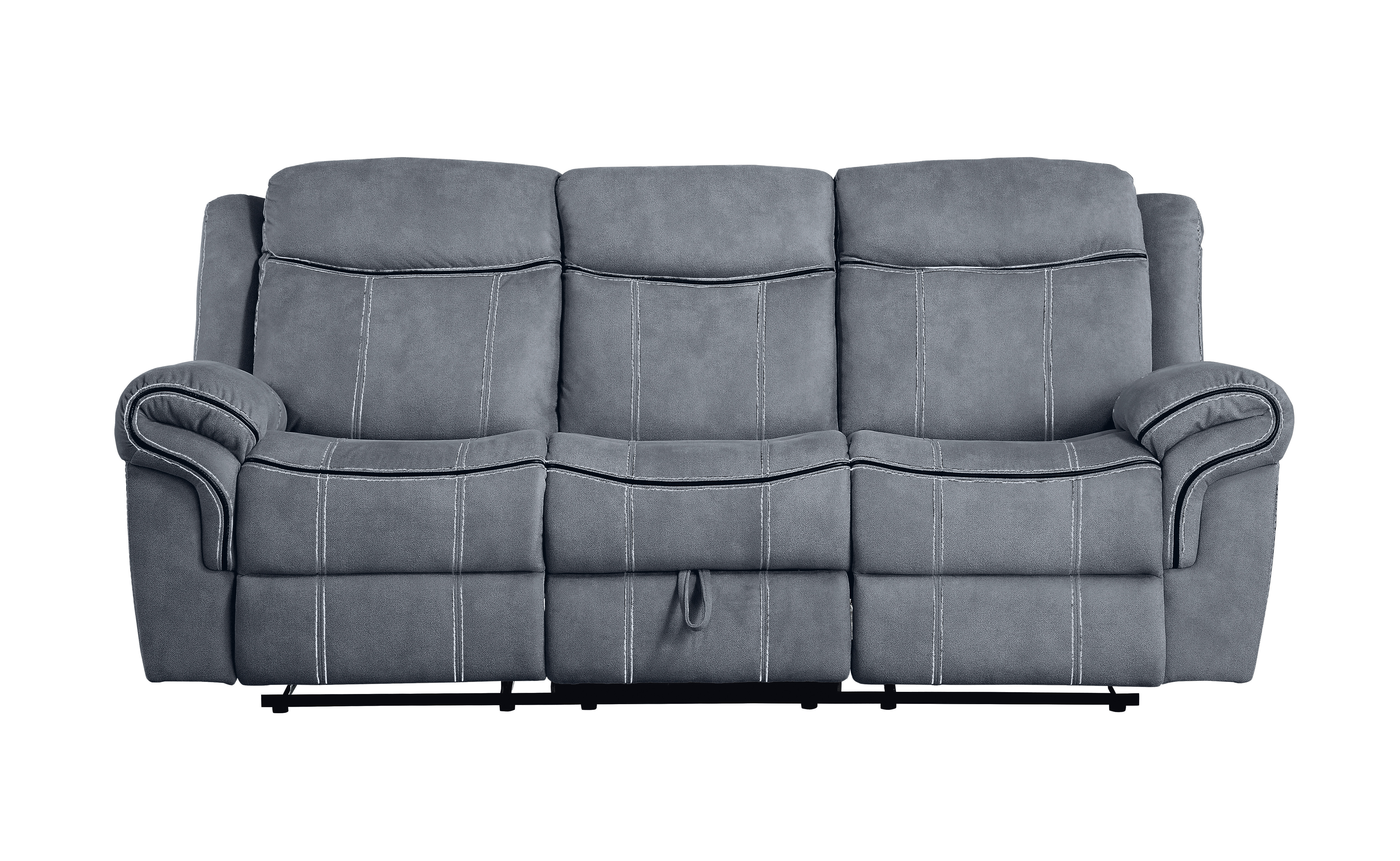 ACME Zubaida Sofa (Glider & Motion), 2-Tone Gray Velvet 55025