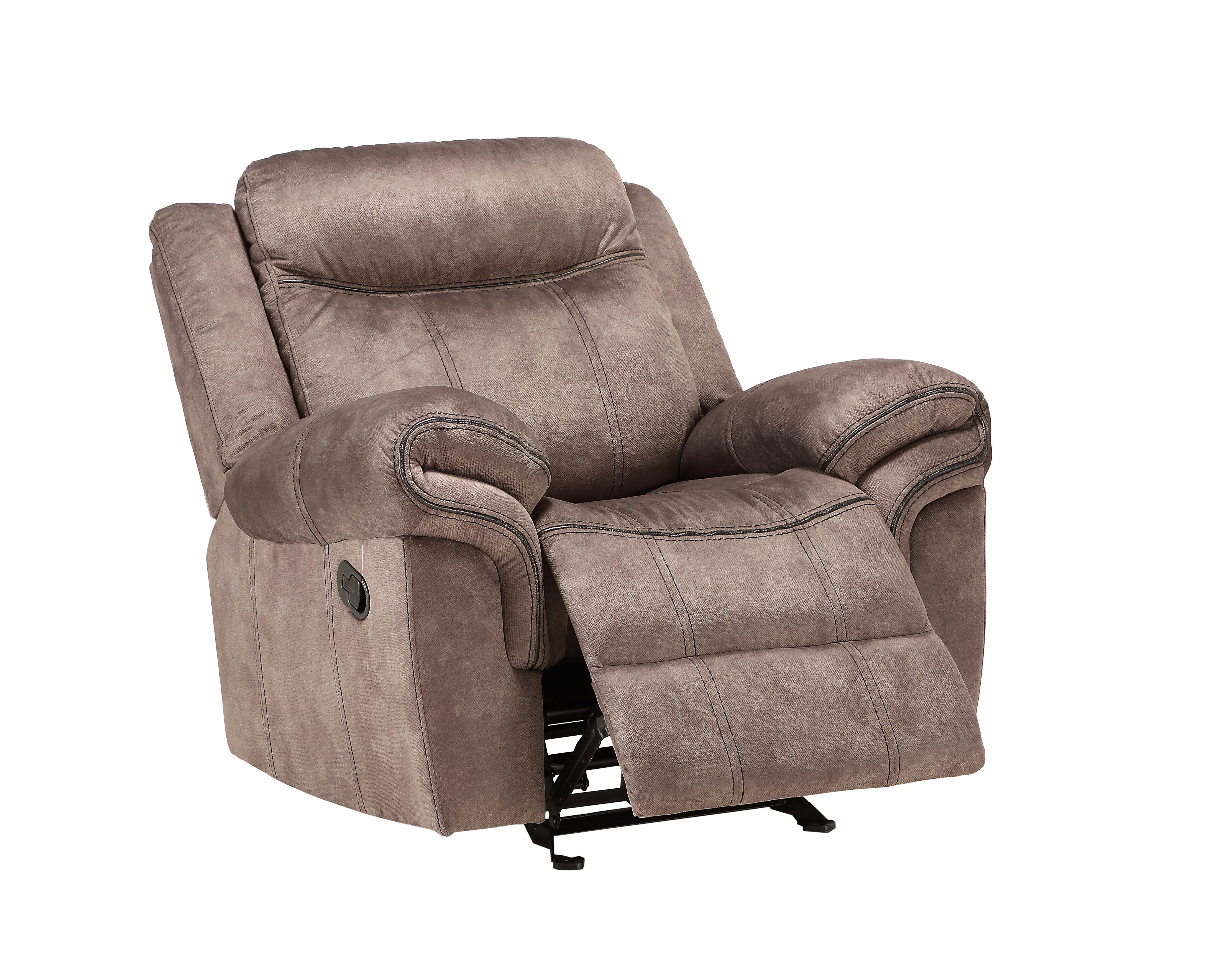 ACME Zubaida Glider Recliner, 2-Tone Chocolate Velvet 55022