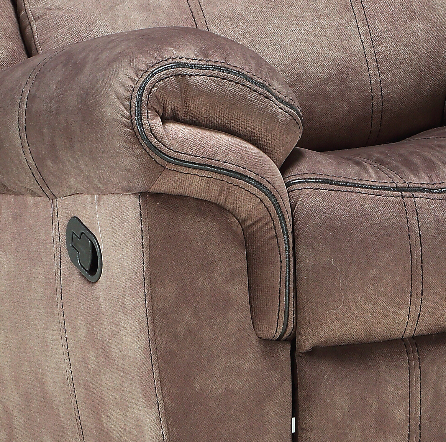 ACME Zubaida Glider Recliner, 2-Tone Chocolate Velvet 55022