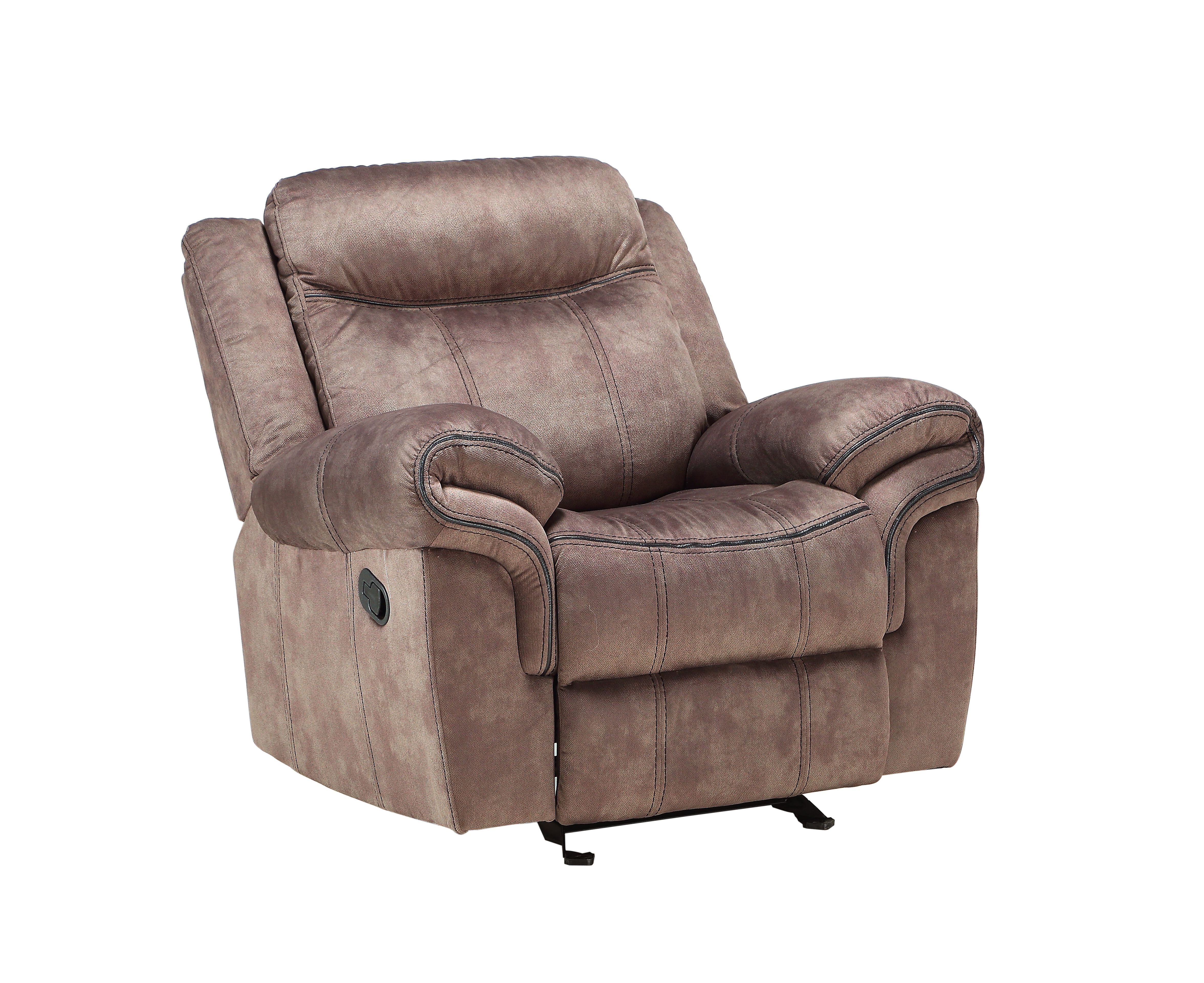 ACME Zubaida Glider Recliner, 2-Tone Chocolate Velvet 55022