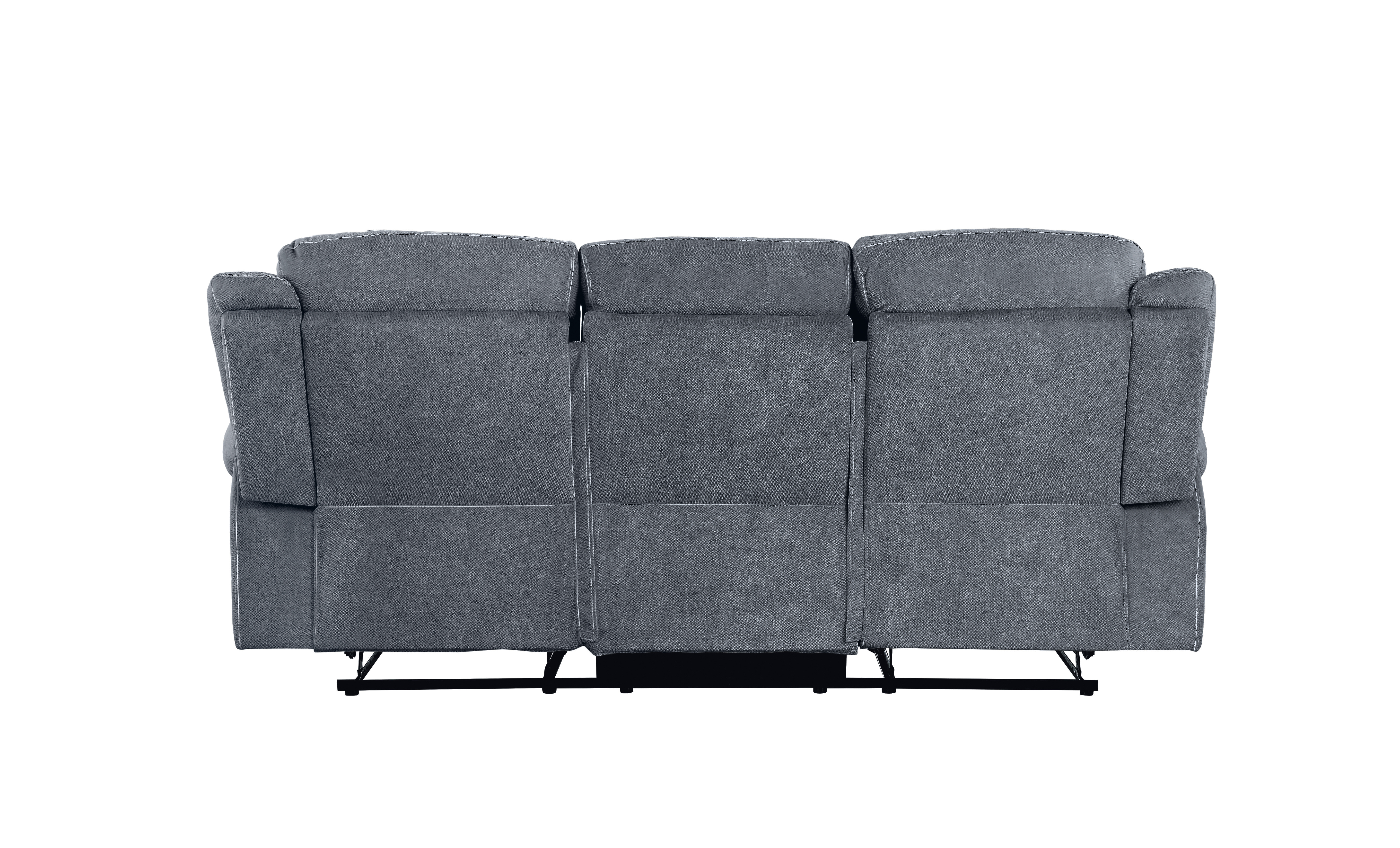 ACME Zubaida Sofa (Glider & Motion), 2-Tone Gray Velvet 55025