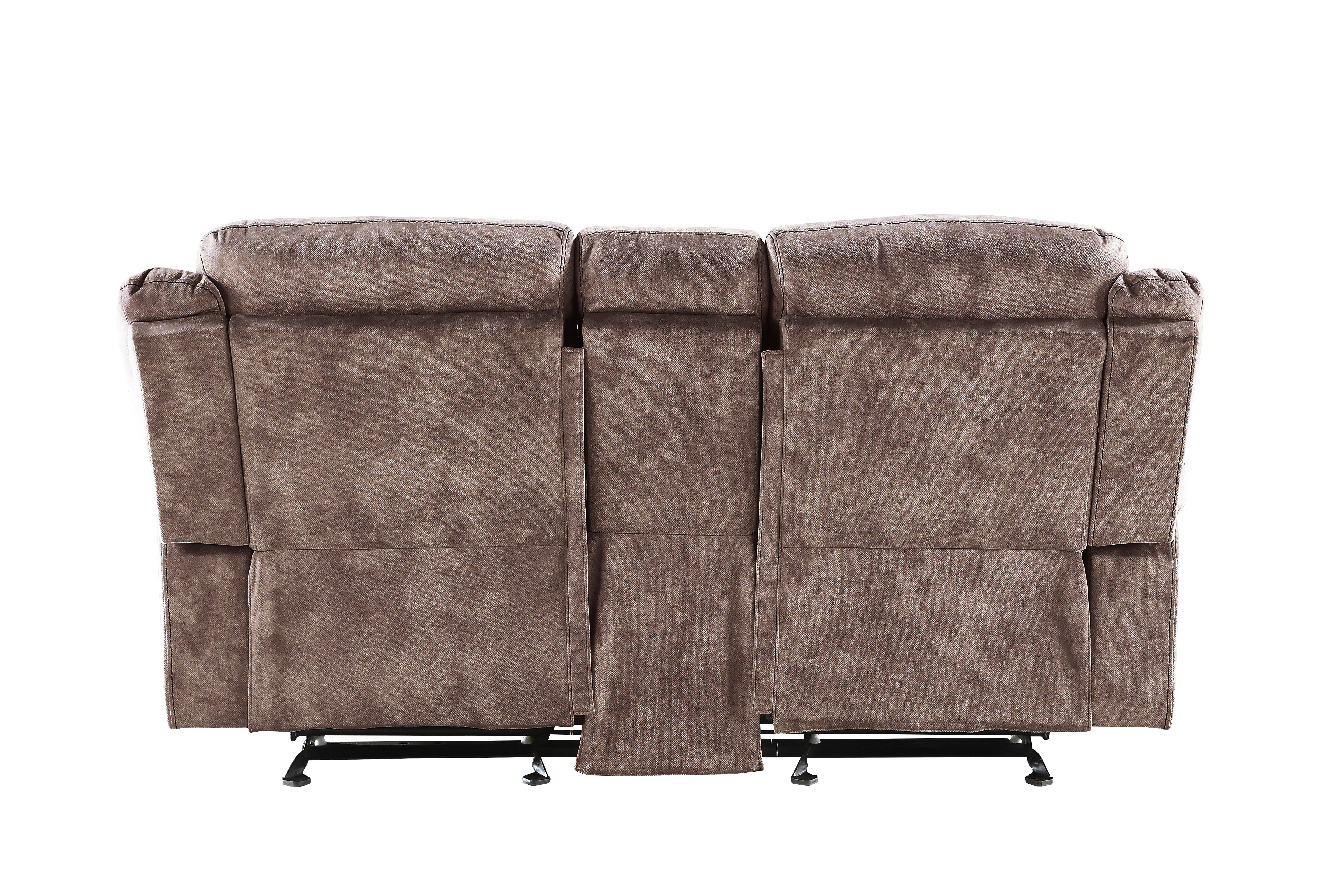 ACME Zubaida Loveseat w/Console (Glider & Motion), 2-Tone Chocolate Velvet 55021