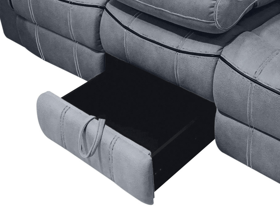 ACME Zubaida Sofa (Glider & Motion), 2-Tone Gray Velvet 55025