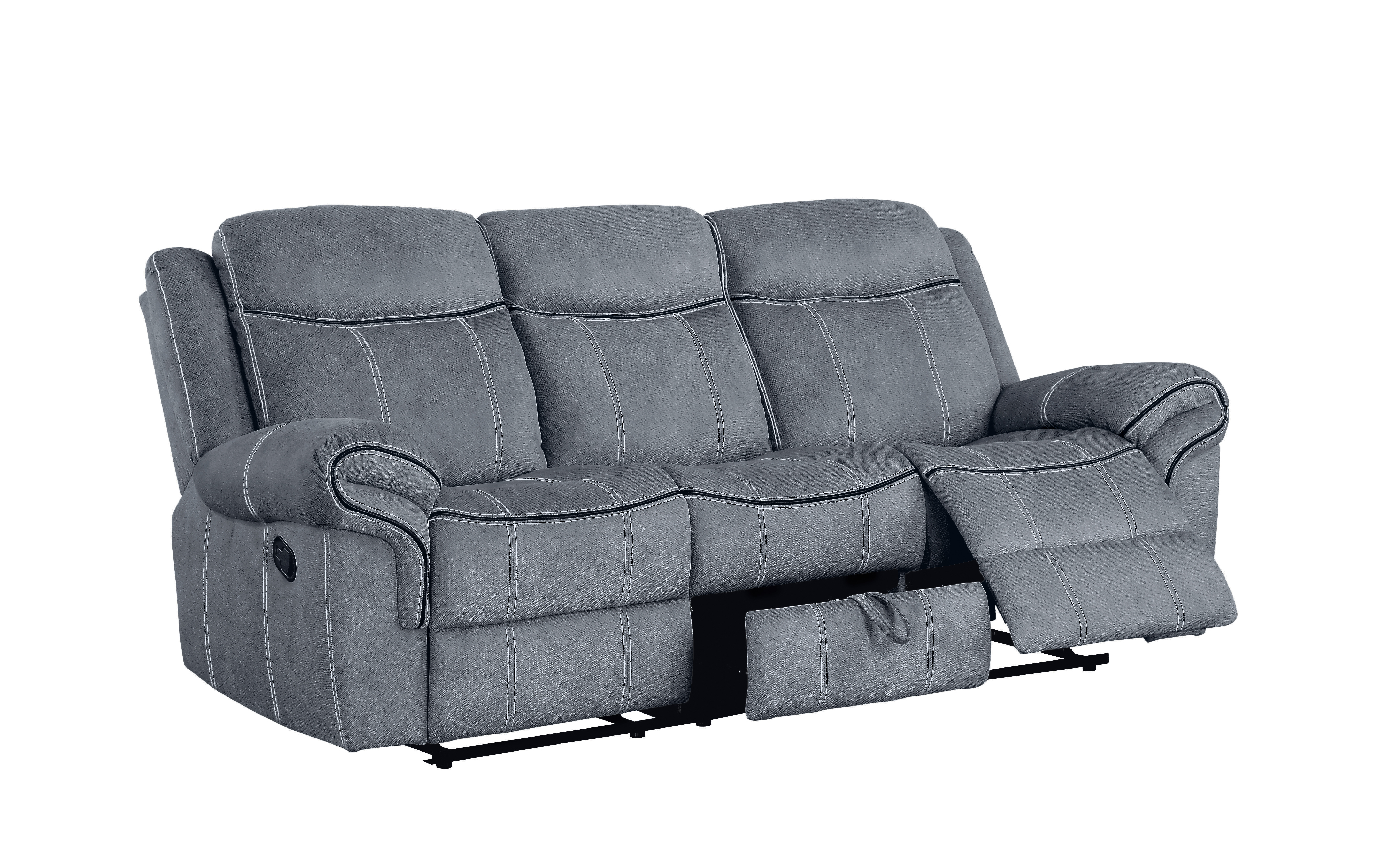 ACME Zubaida Sofa (Glider & Motion), 2-Tone Gray Velvet 55025