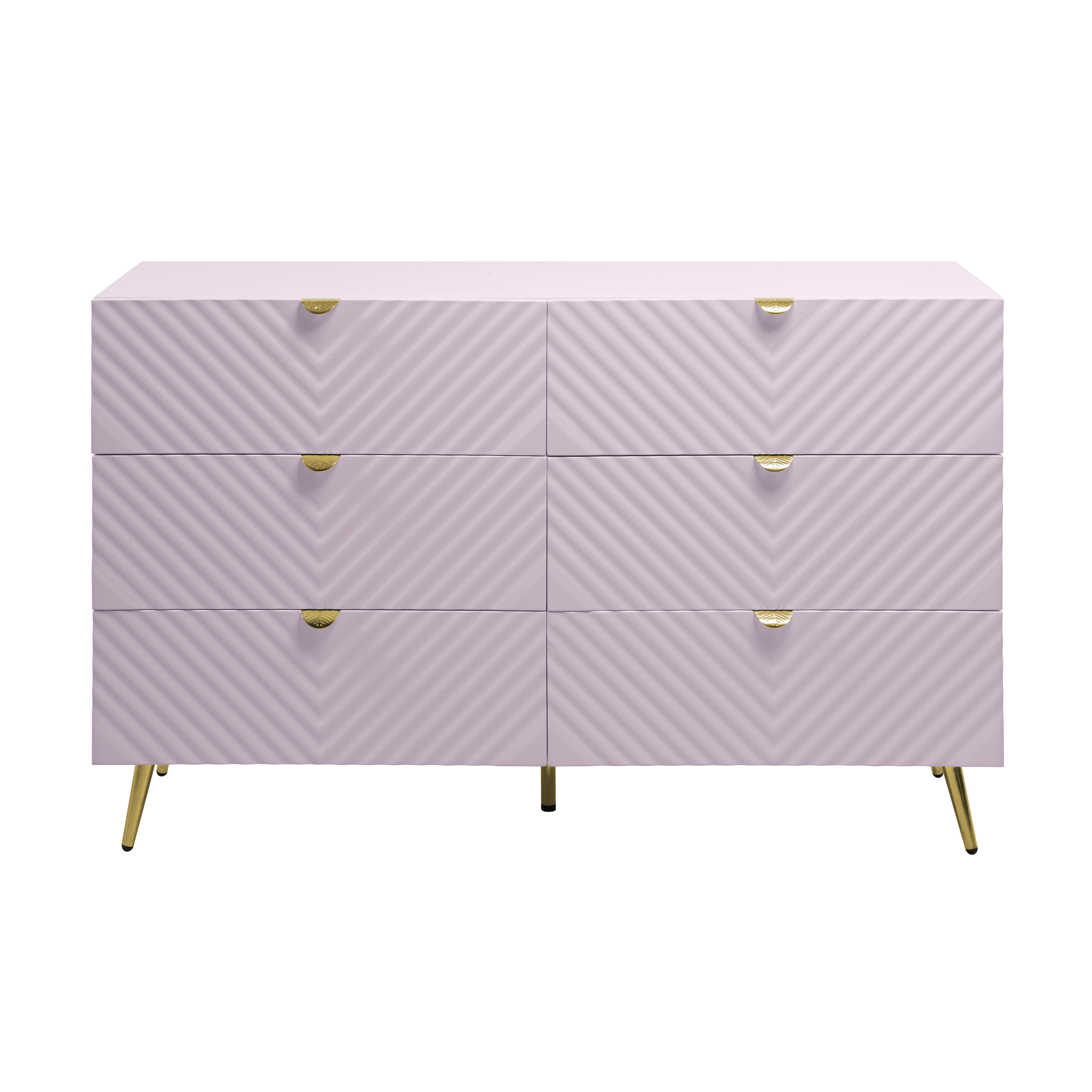 ACME Gaines Dresser, Pink High Gloss Finish BD02665 Not include mirror