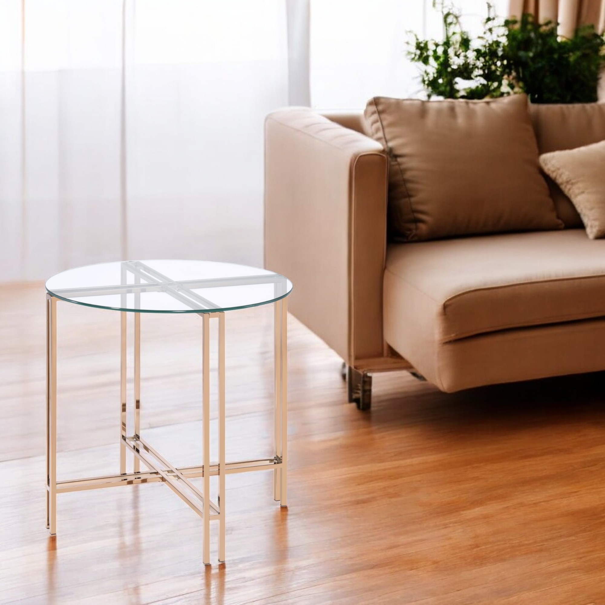 ACME Veises End Table, Champagne 82997