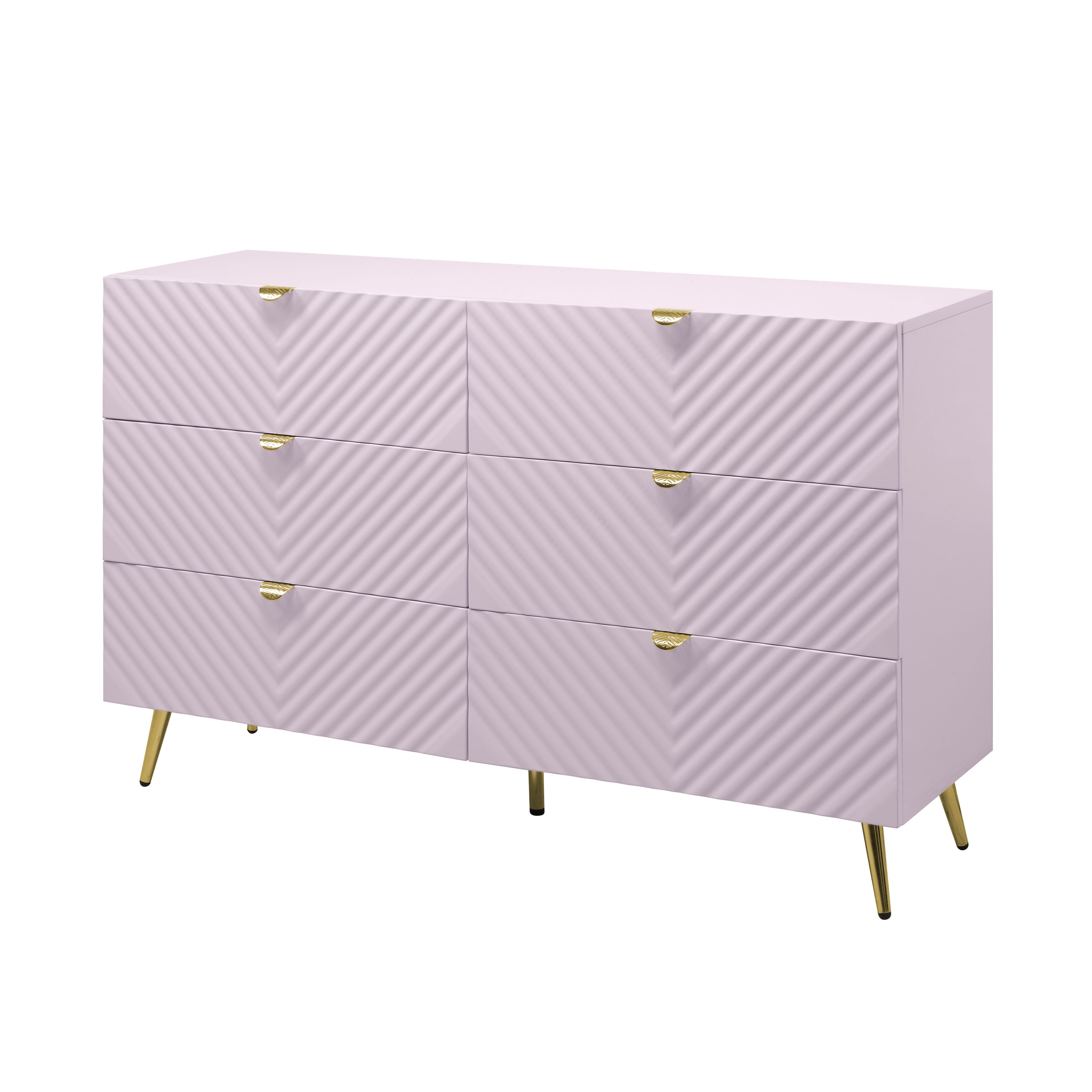 ACME Gaines Dresser, Pink High Gloss Finish BD02665 Not include mirror