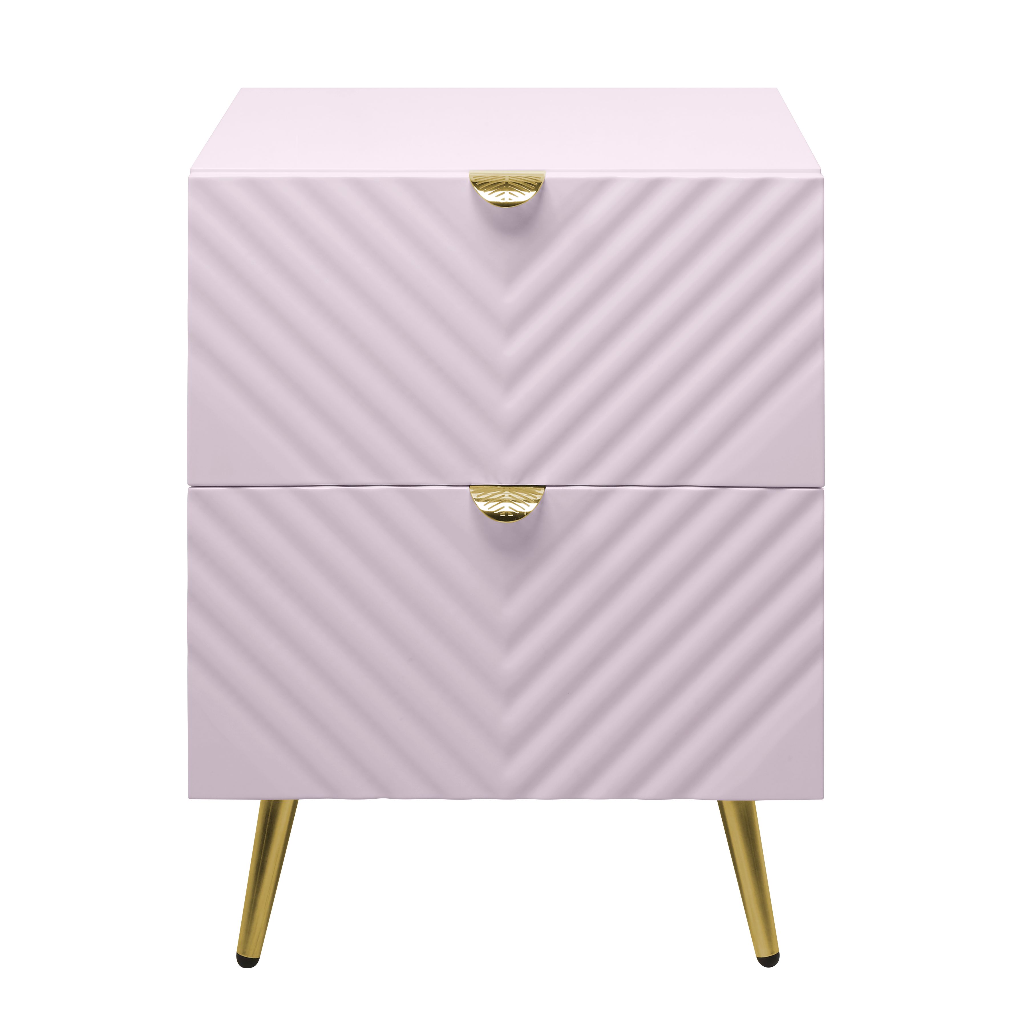 ACME Gaines Nightstand, Pink High Gloss Finish BD02663