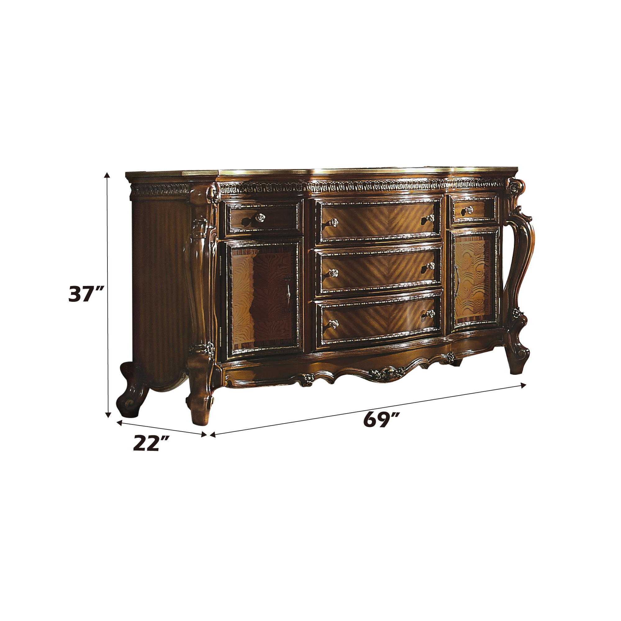 ACME Picardy Dresser, Cherry Oak 27845