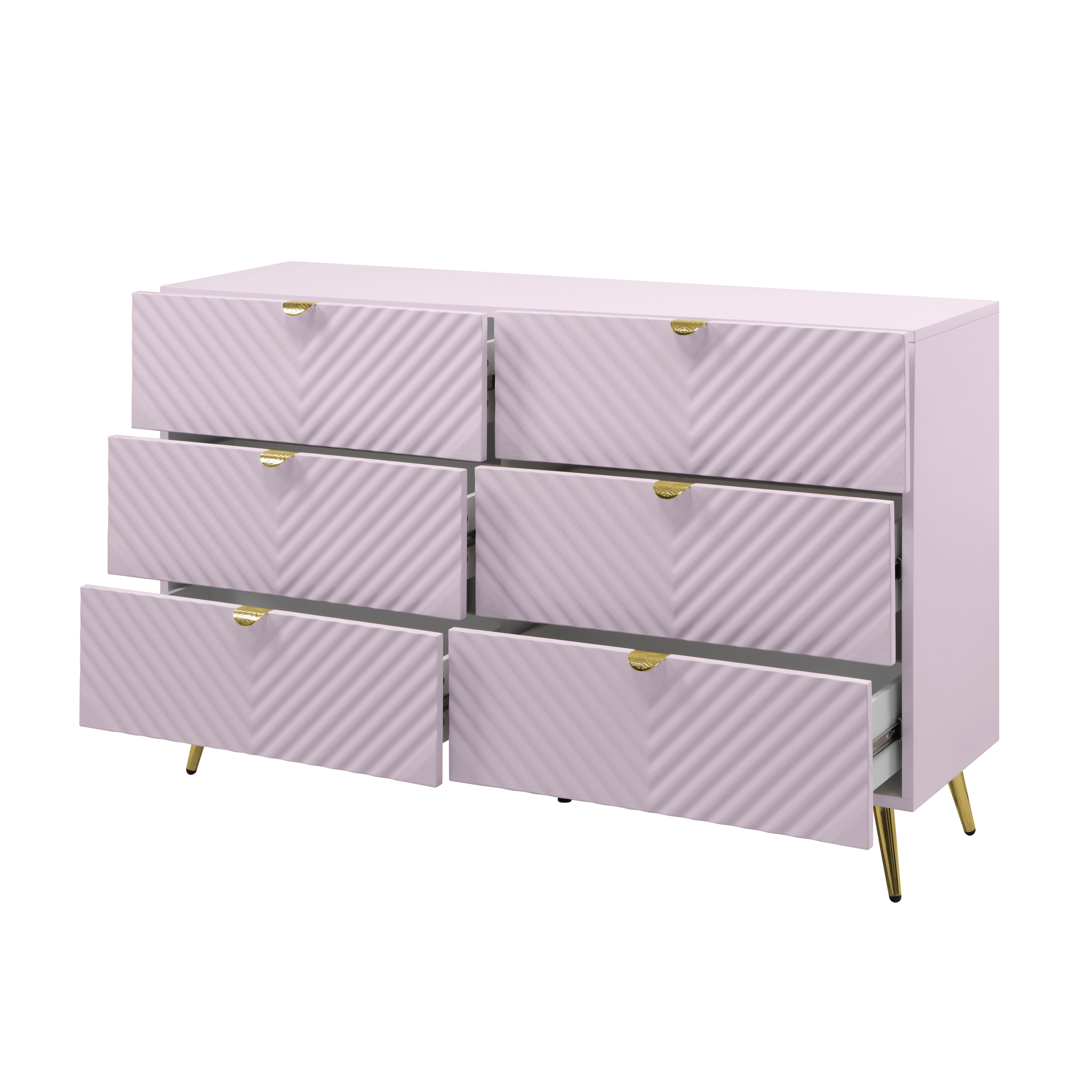 ACME Gaines Dresser, Pink High Gloss Finish BD02665 Not include mirror