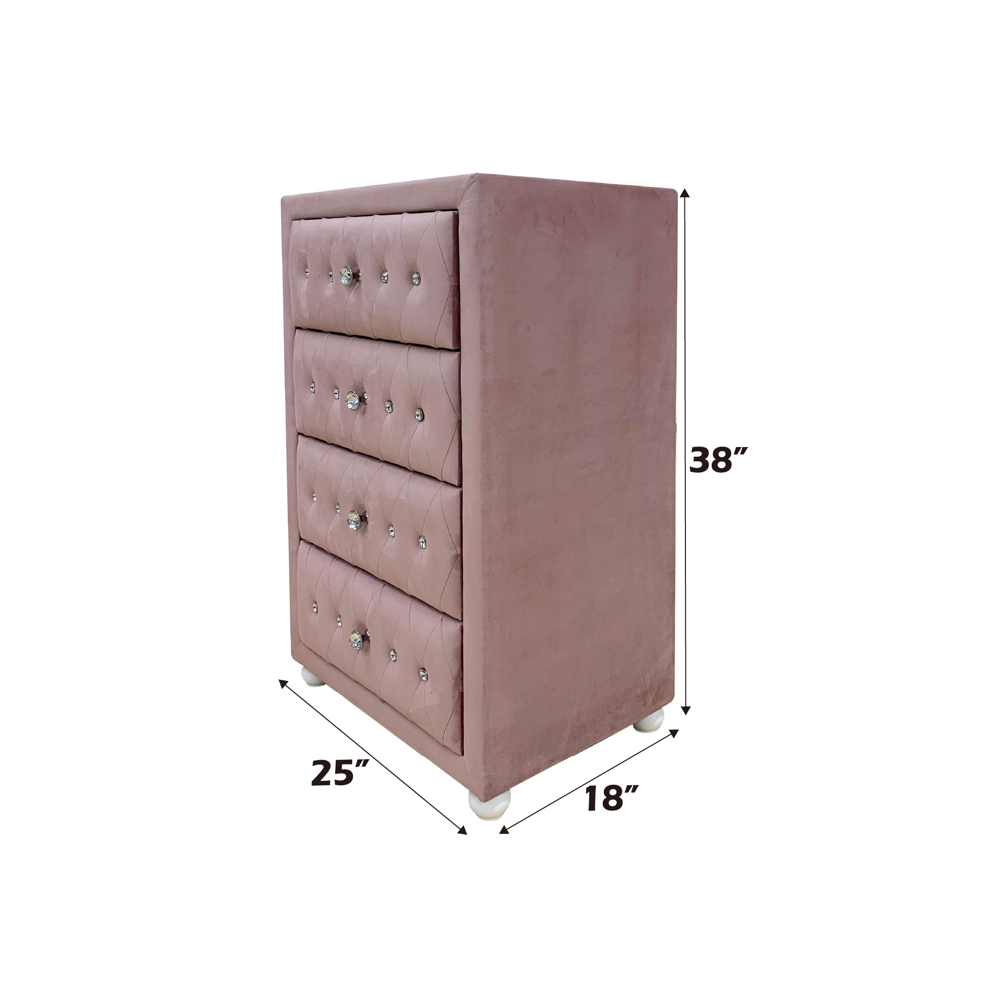 ACME Reggie Chest, Pink Fabric 30826