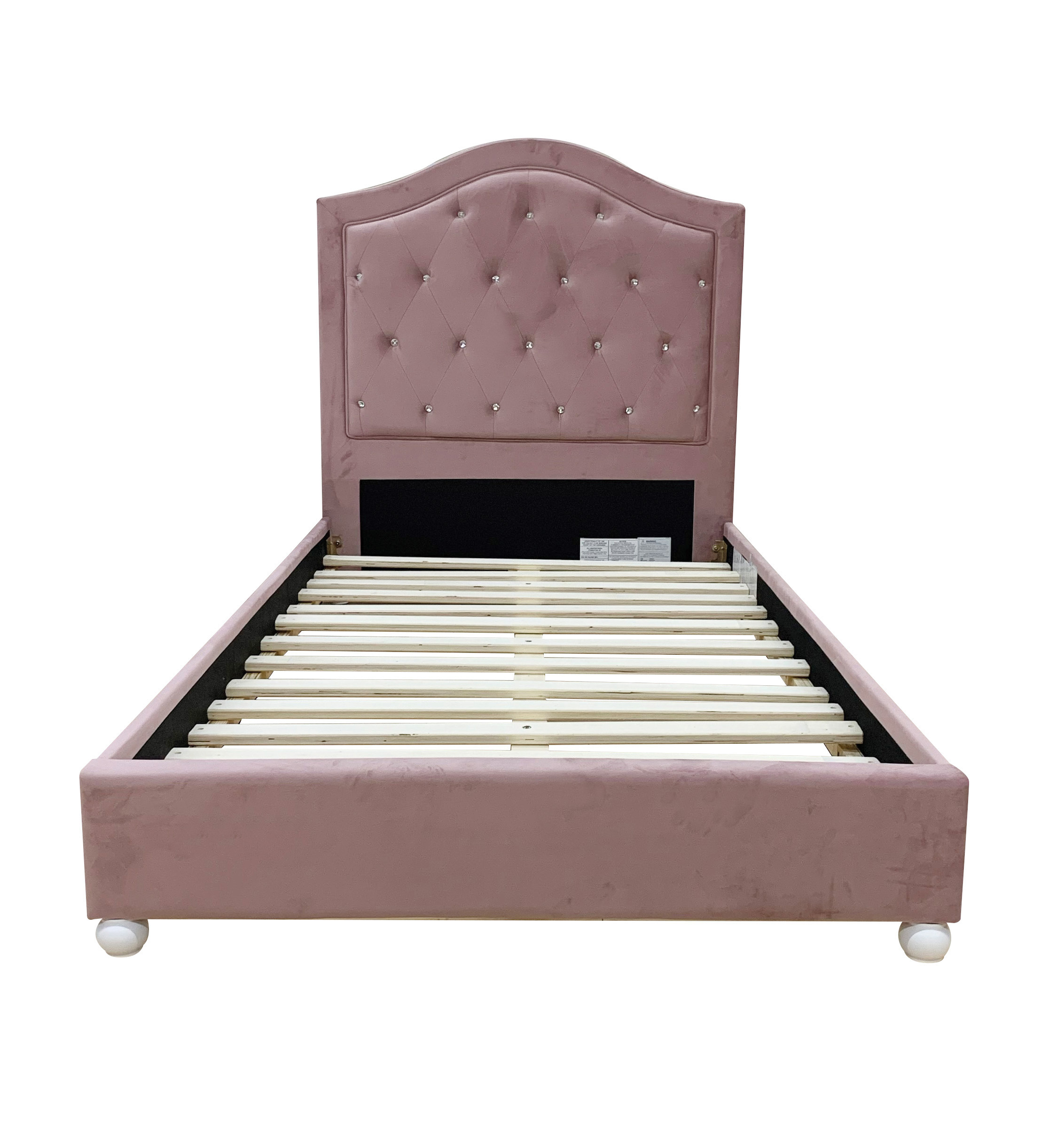 ACME Reggie Twin Bed, Pink Fabric 30820T