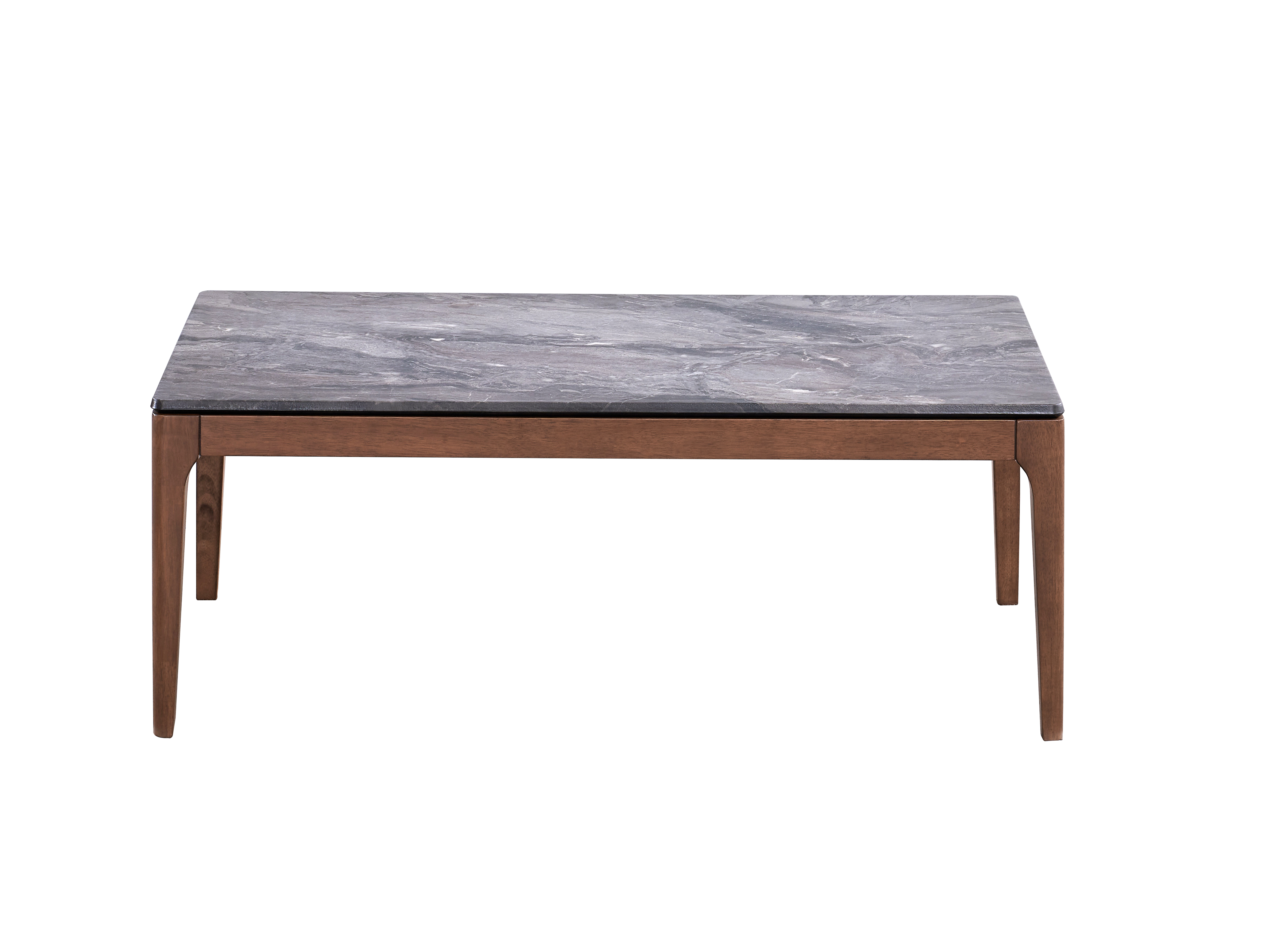 ACME Bevis Coffee Table, Engineered Stone & Walnut Finish LV02645