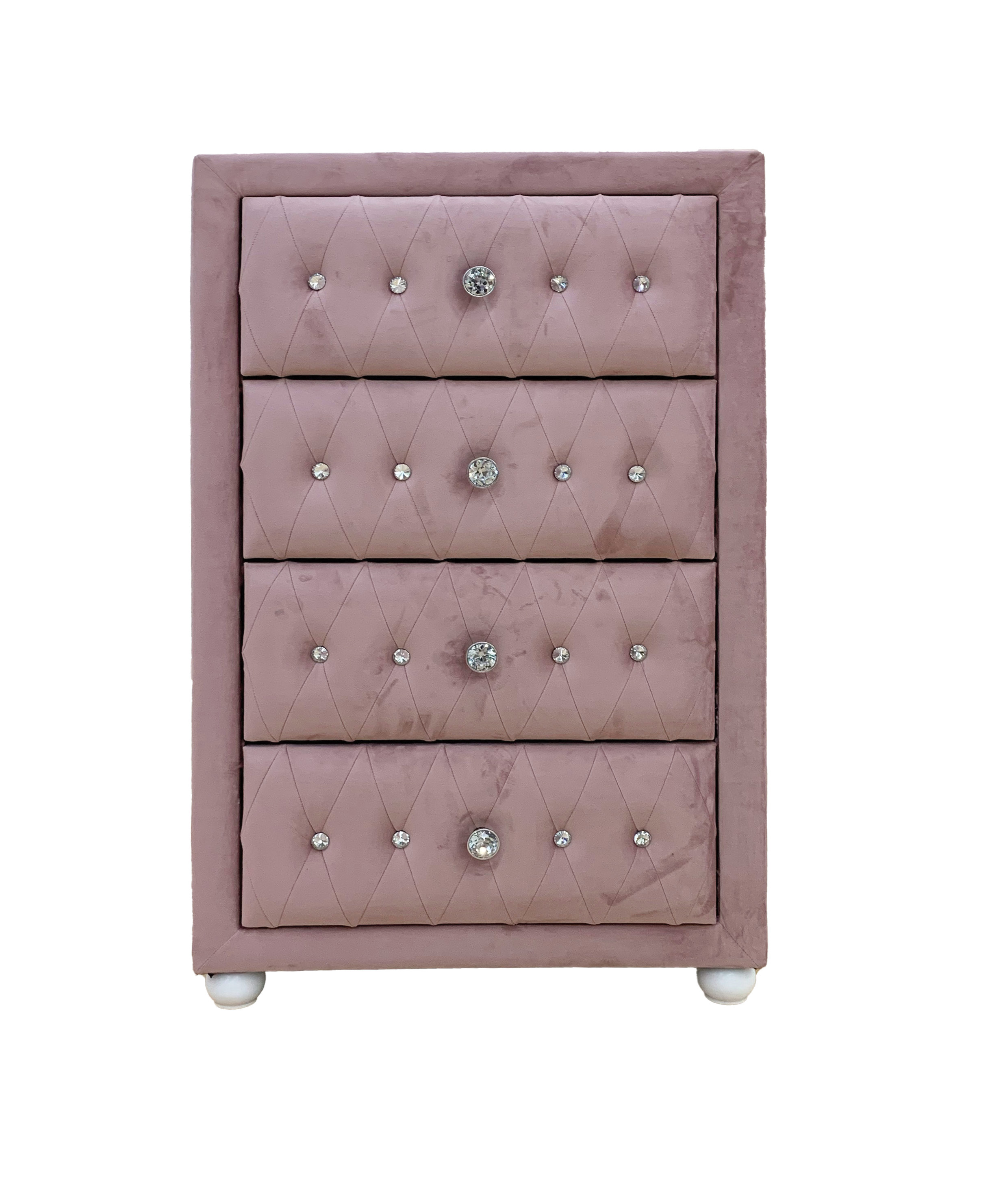 ACME Reggie Chest, Pink Fabric 30826