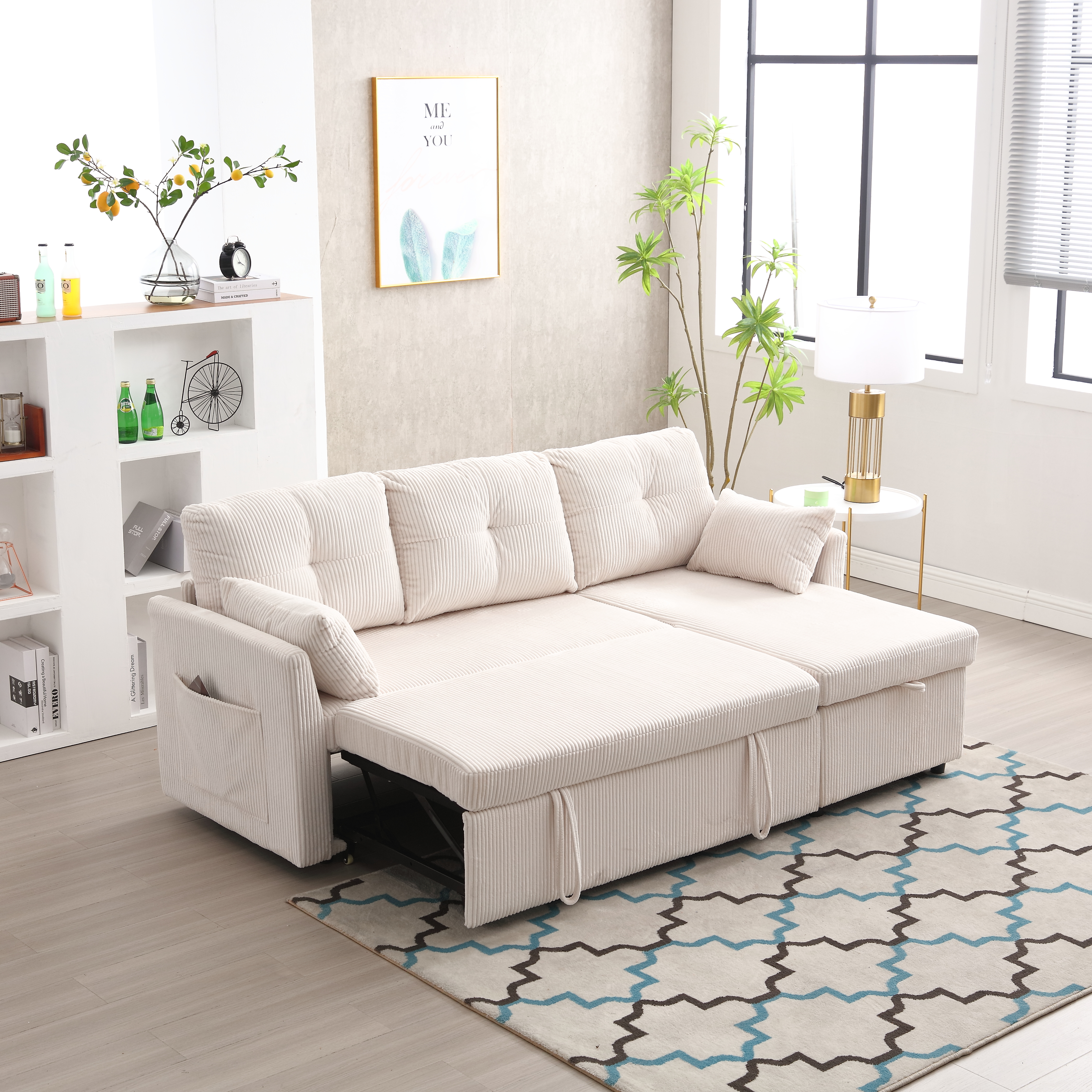 UNITED Modular Sectional Sofa L Shaped Modular Couch with Reversible Chaise Modular Sofa Sectional Couch with Storage Seats