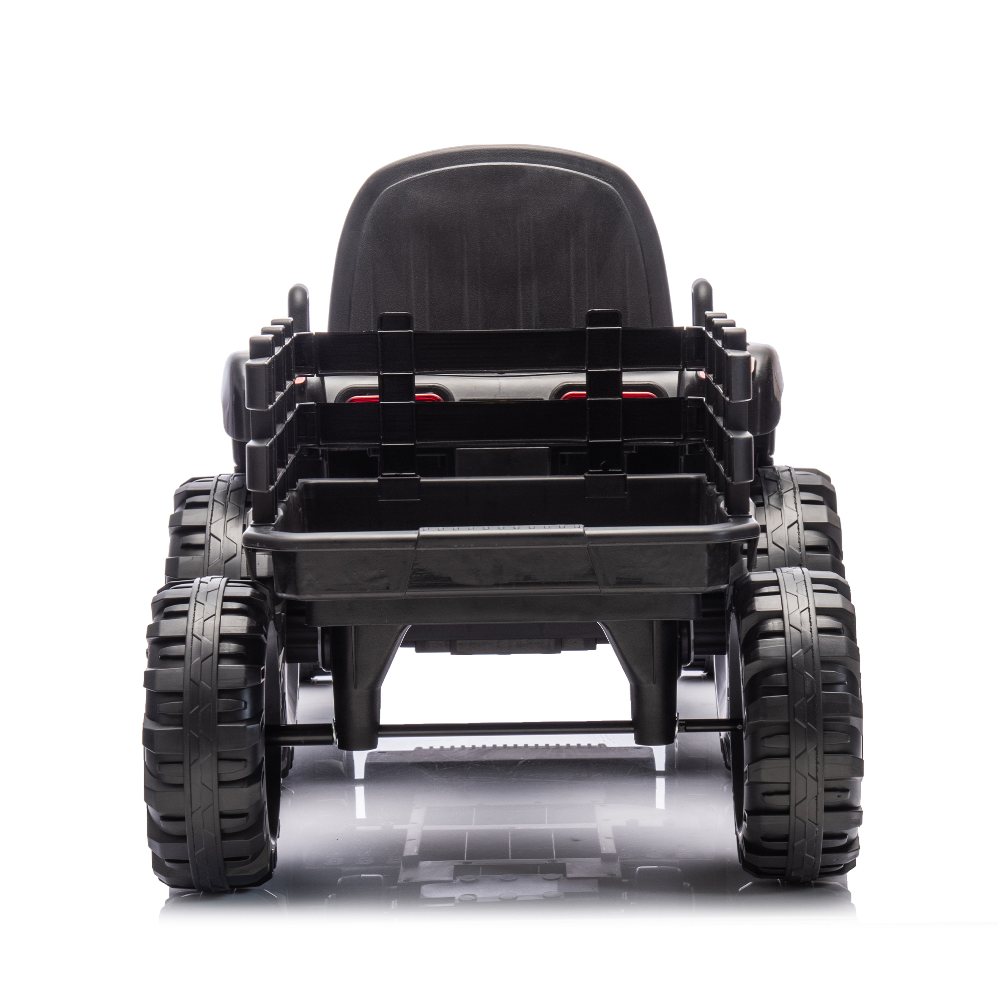 Ride on Tractor with Trailer,24V Battery Powered Electric Tractor Toy, 200w*2motor 1.86-4.97MPH/Remote Control,electric car for kids,Three speed adjustable,USB,MP3 ,Bluetooth,LED light, safety belt.