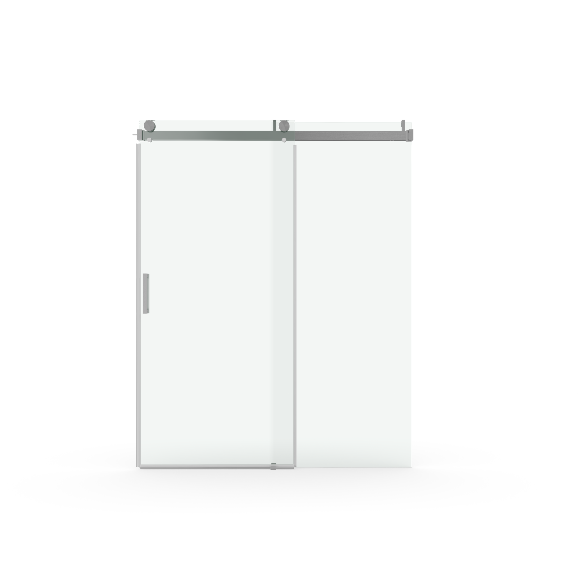 56 to 60 in. W x 76 in. H Sliding Frameless Soft-Close Shower Door with Premium 3/8 Inch (10mm) Thick Tampered Glass in Brushed Nickel 22D01-60BN