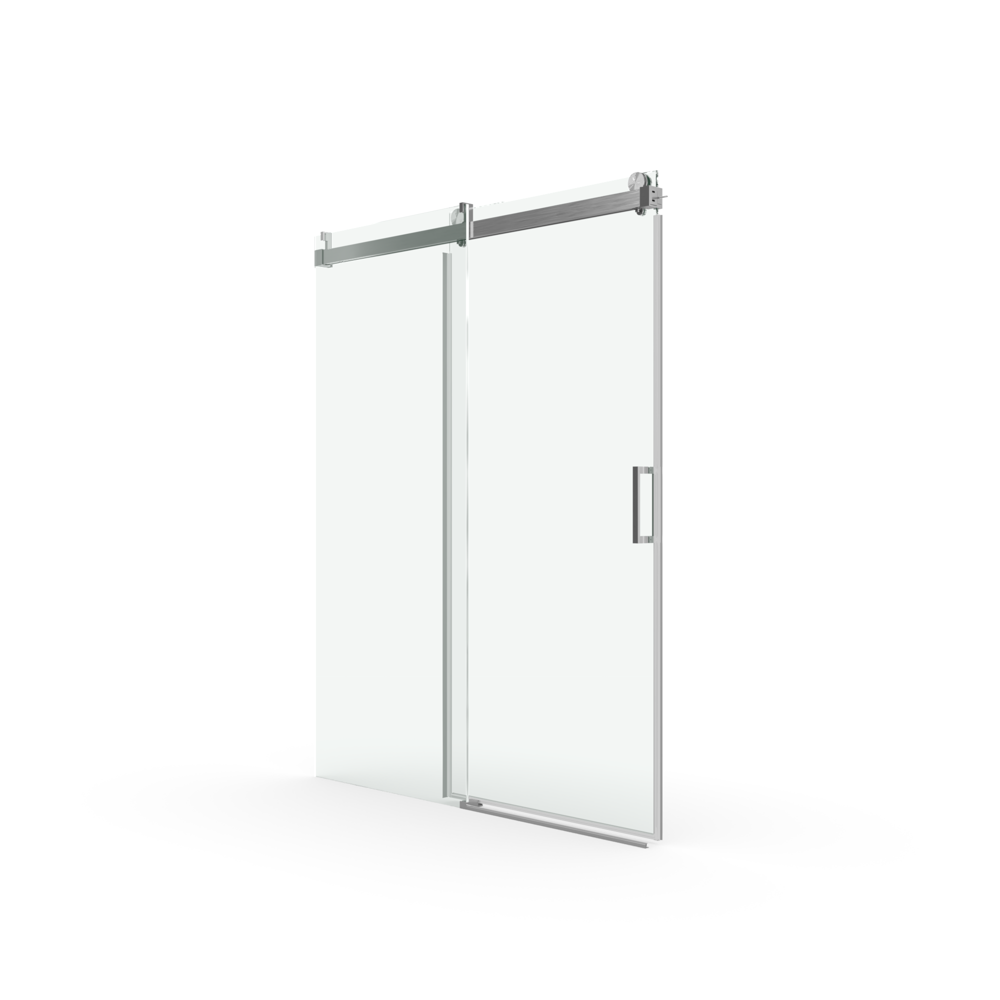 Elan 68 to 72 in. W x 76 in. H Sliding Frameless Soft-Close Shower Door with Premium 3/8 Inch (10mm) Thick Tampered Glass in Brushed Nickel 22D01-72BN