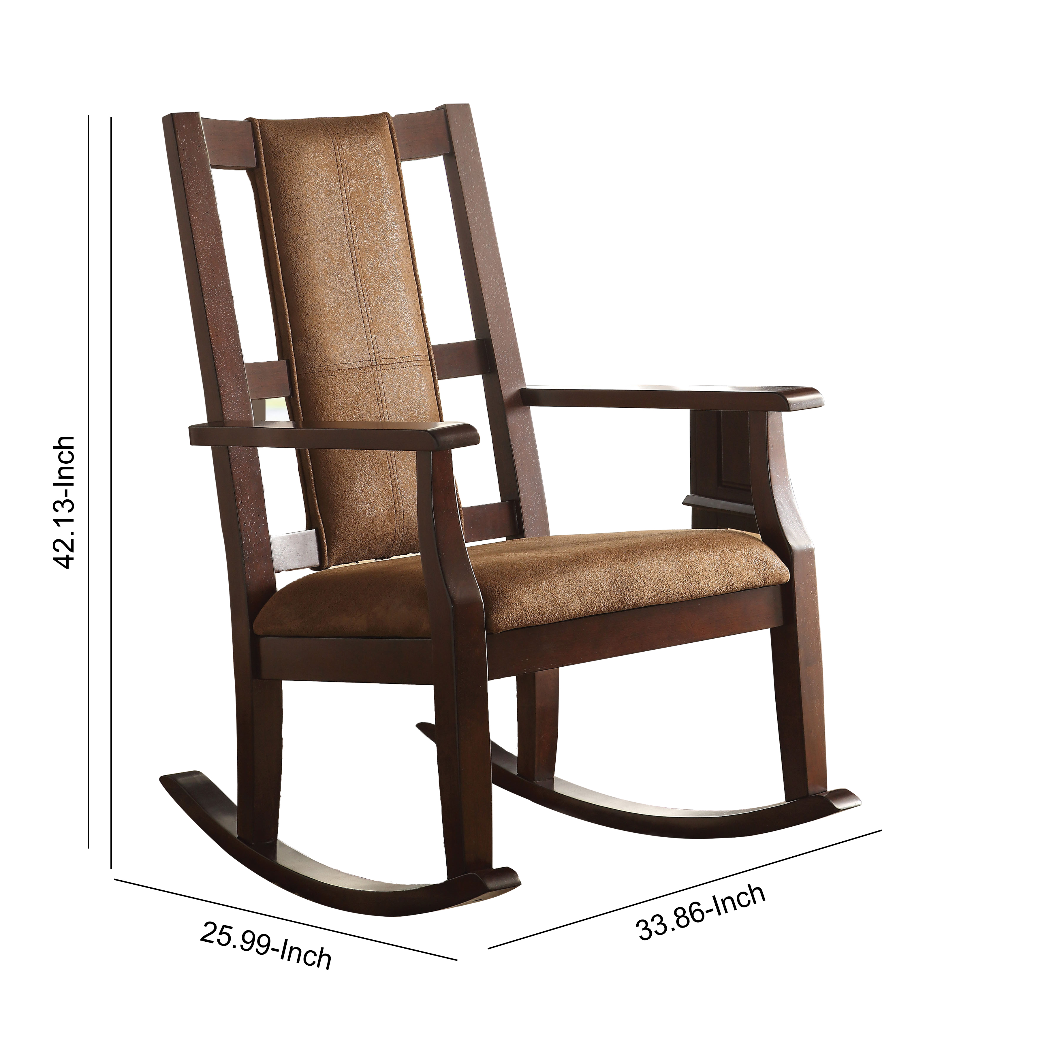 Butsea Wooden Rocking Chair, Brown