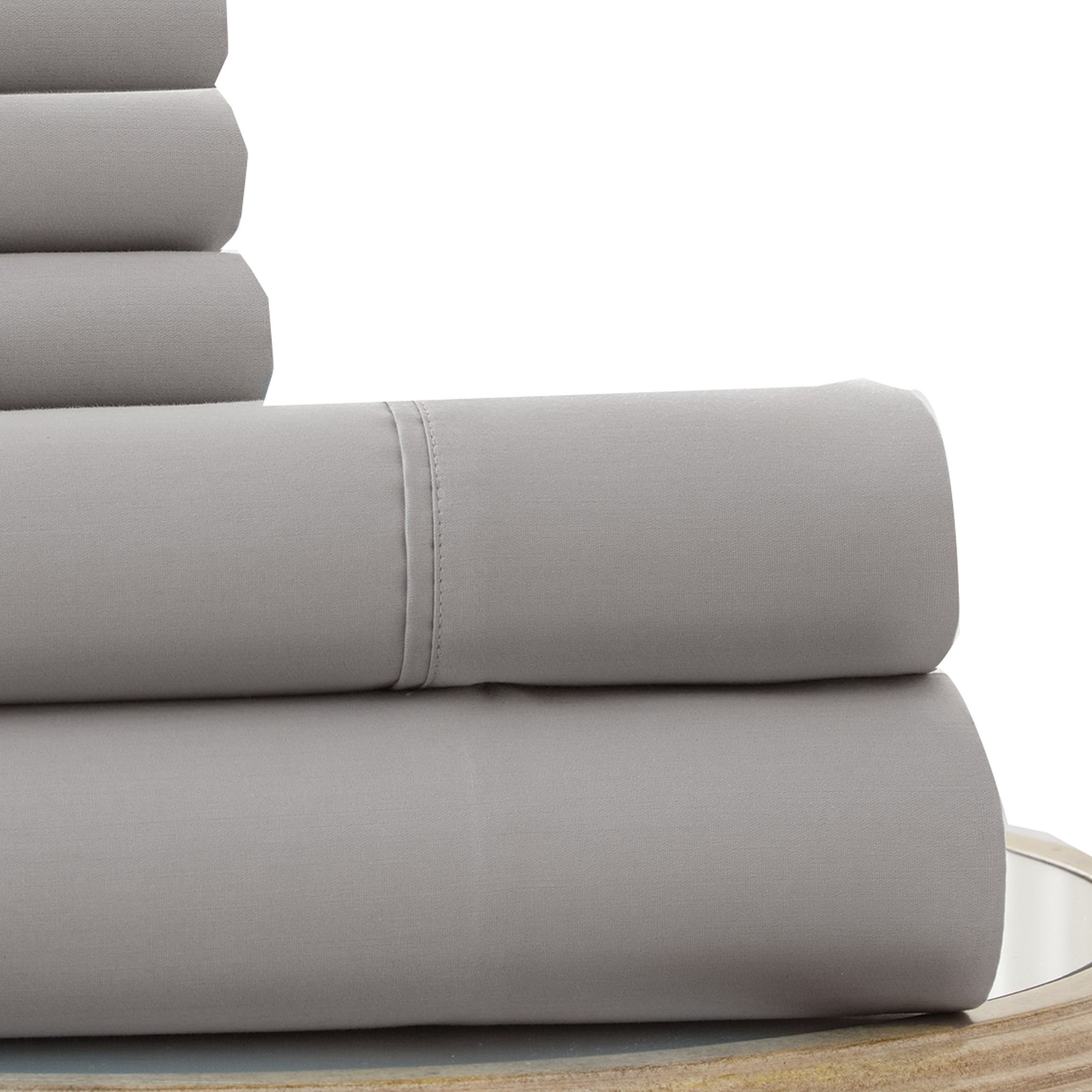 Forli 6 Piece Microfiber Full Sheet Set with Nano Technology The Urban Port, Gray